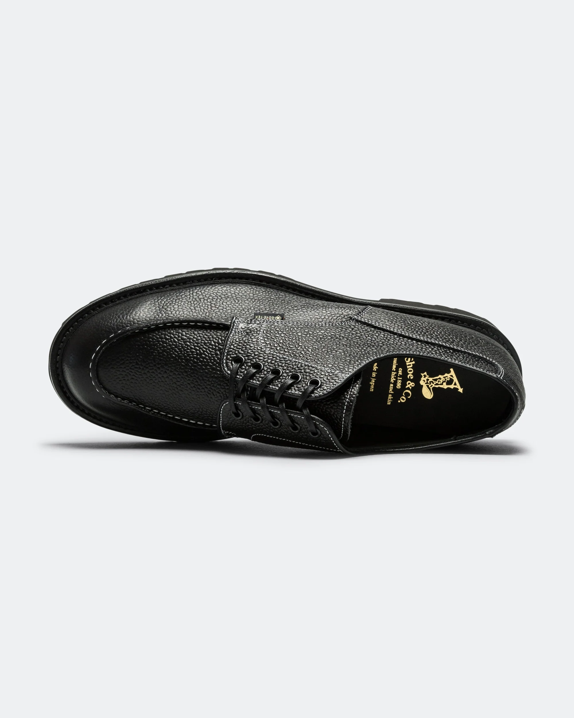 U-Tip Derby GORE-TEX - Pebbled Black Leather/Reflective Stitching - Image 4