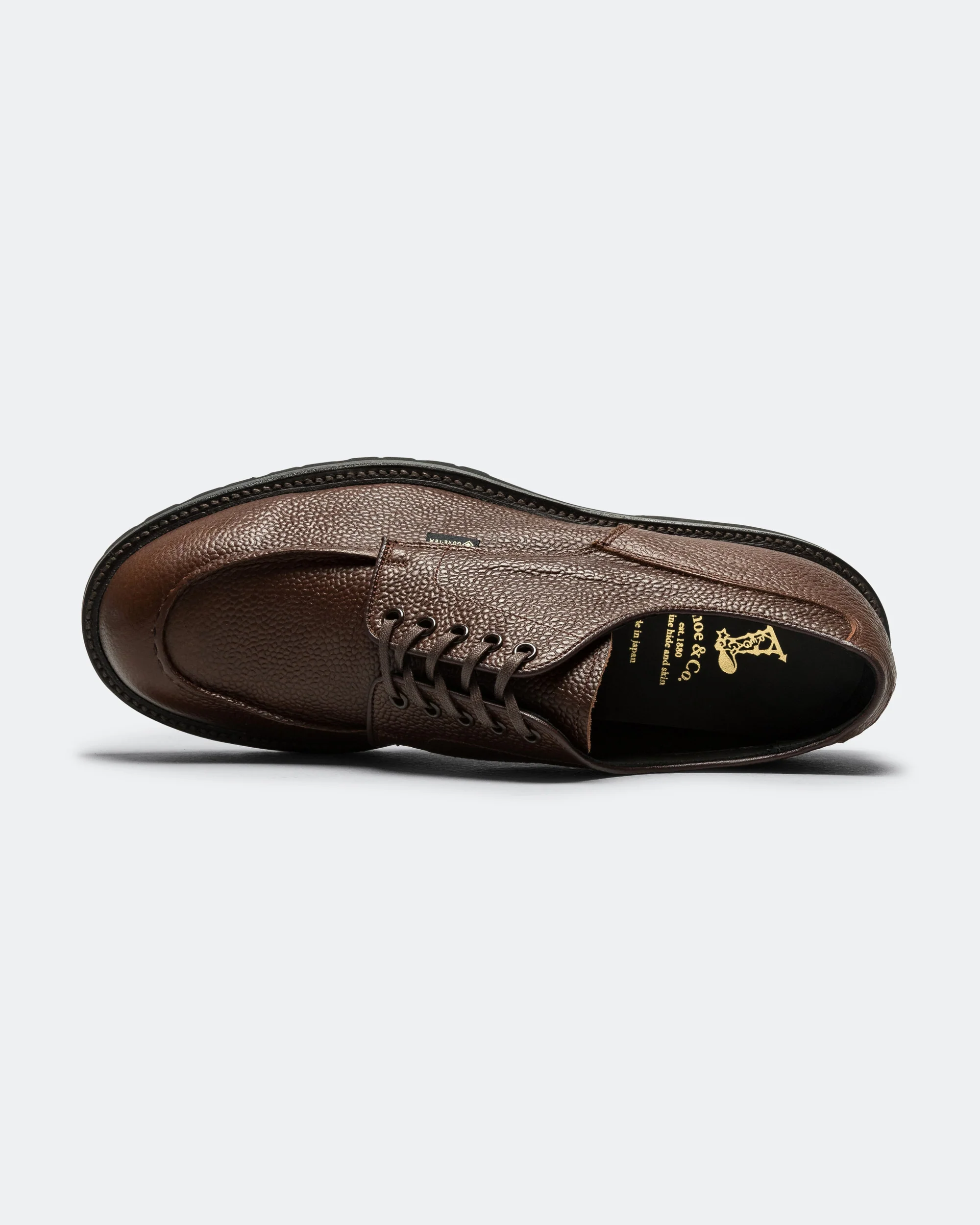 U-Tip Derby GORE-TEX - Pebbled Brown Leather - Image 4
