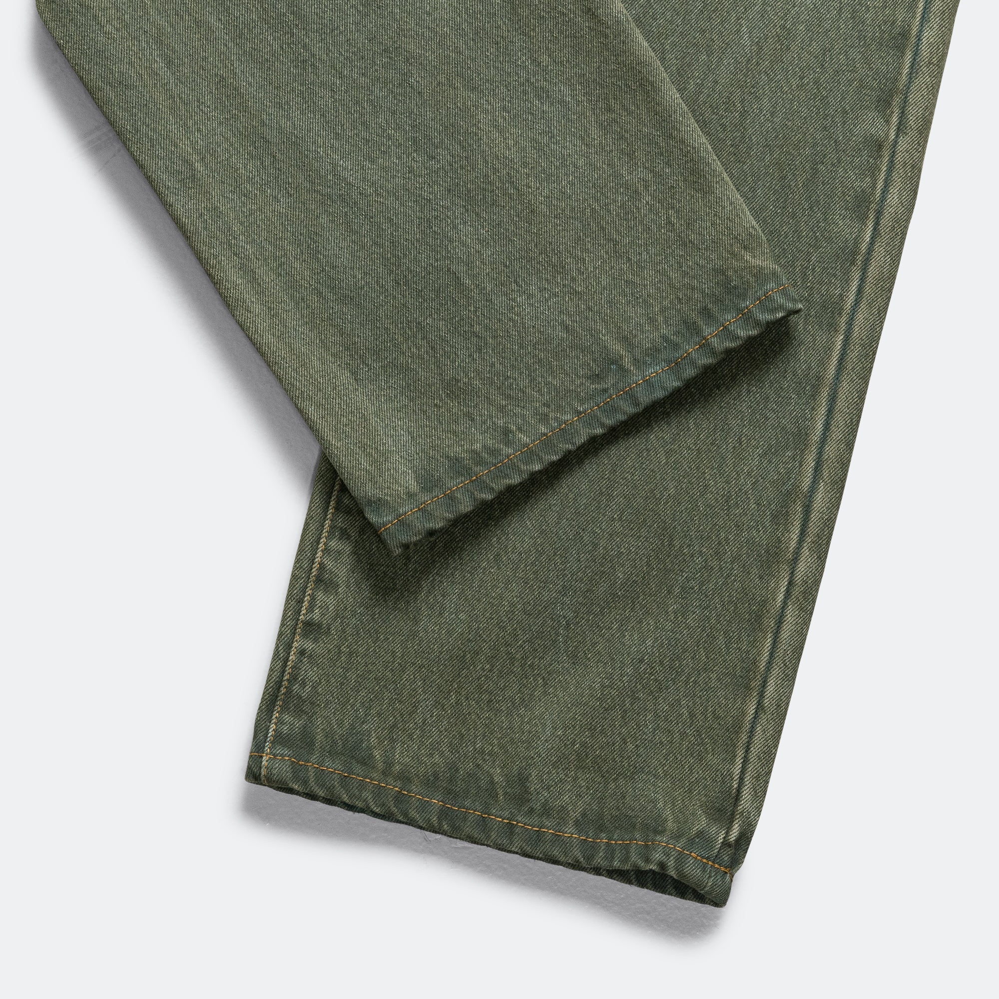Relaxed Fit Overdyed Denim - Green - Image 7