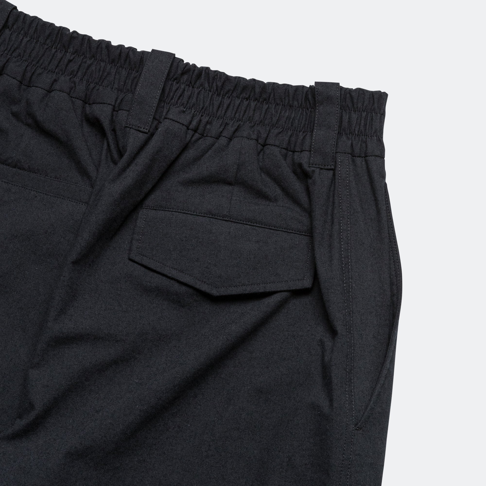 Relaxed Trouser - Cotton Wool Plainweave Black - Image 5
