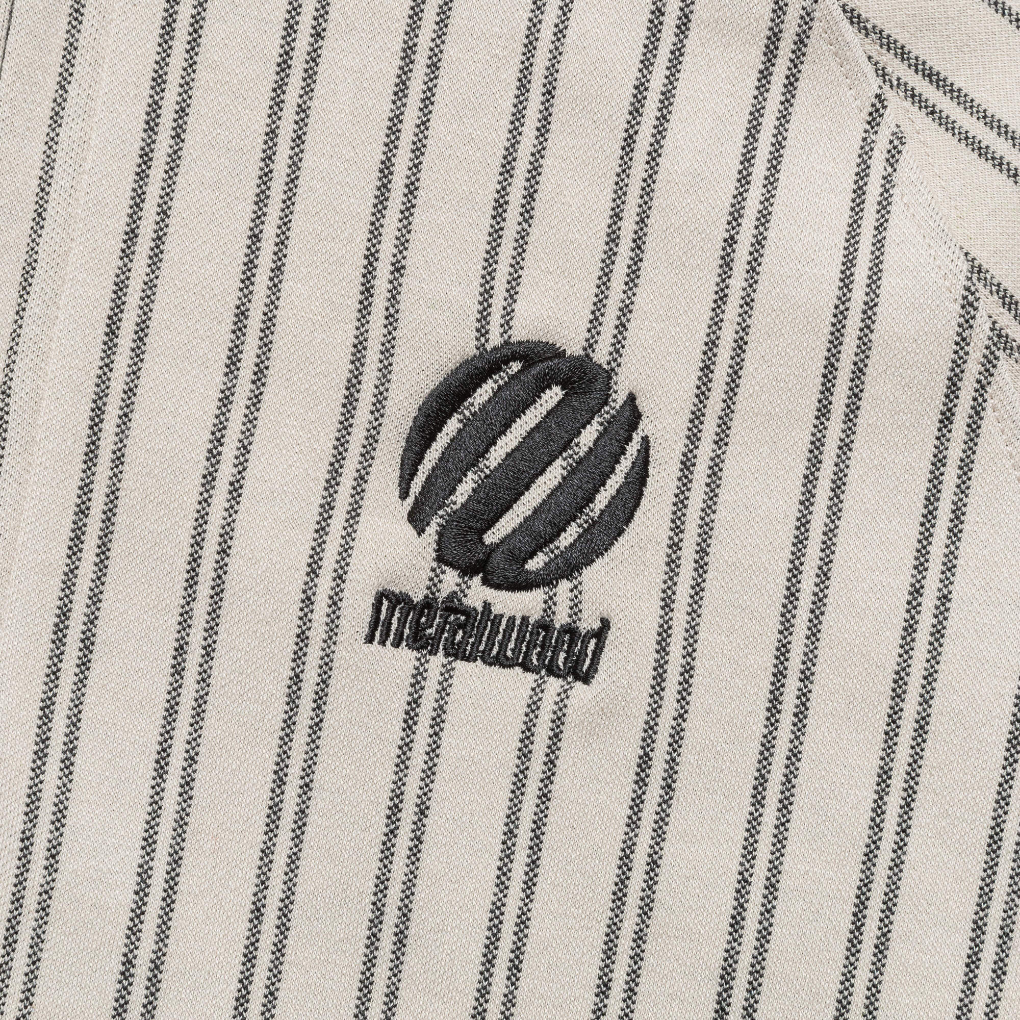 Ribbed LS Striped Polo - Tan - Image 3