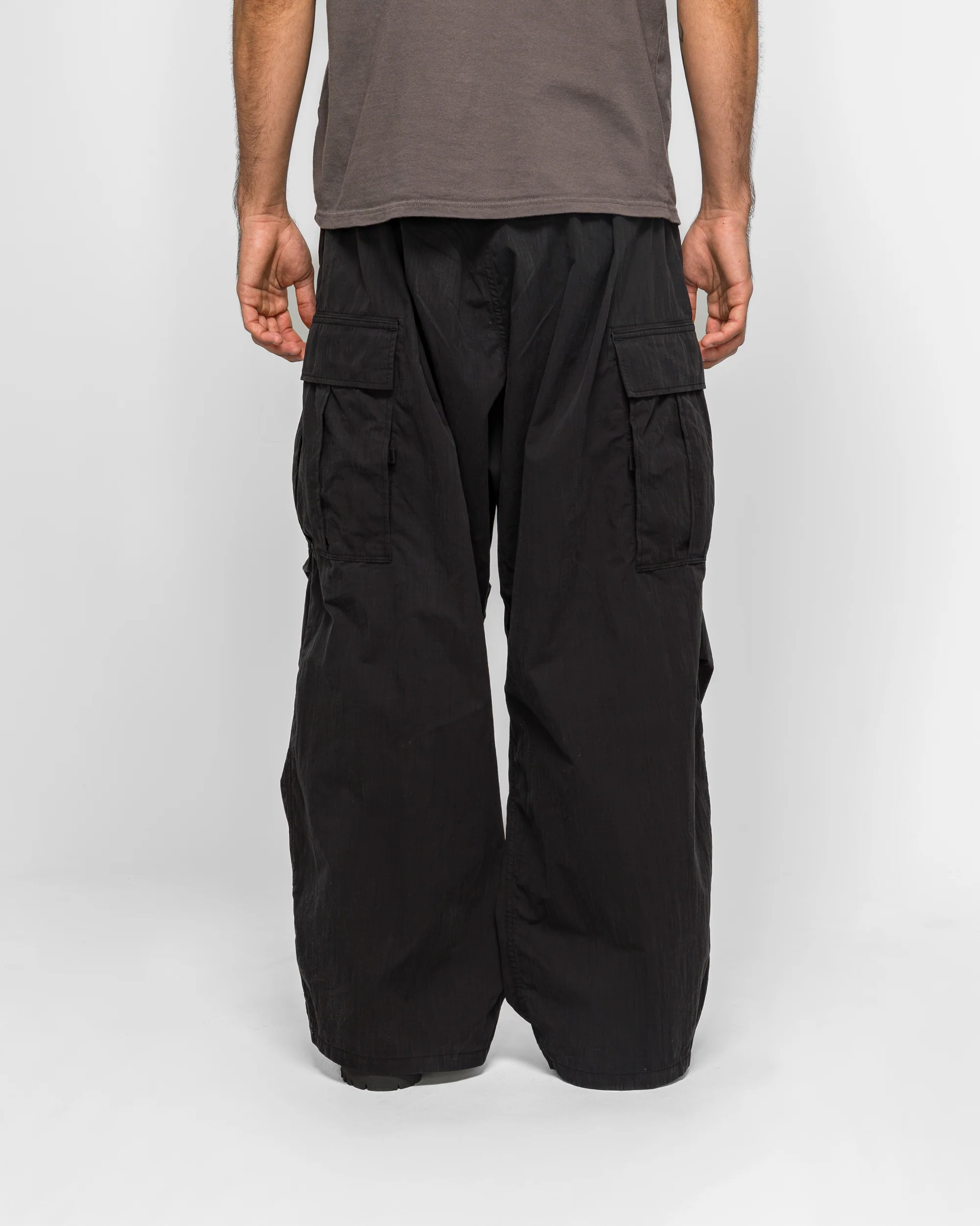 Rip Stop JUMBO Cargo Pants - Black - Image 4