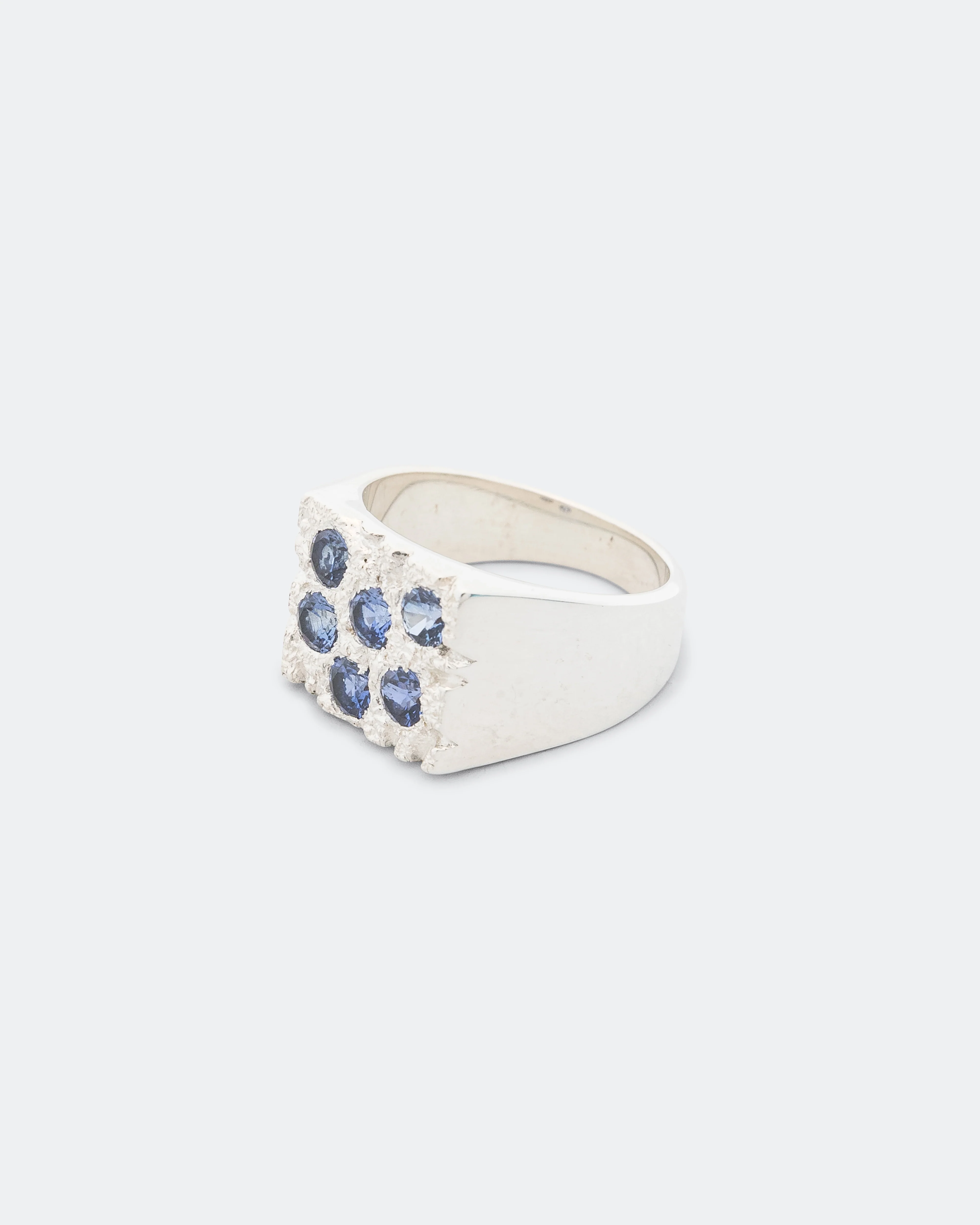 Rose Garden Signet - Blue Sapphire/925 Silver - Image 2