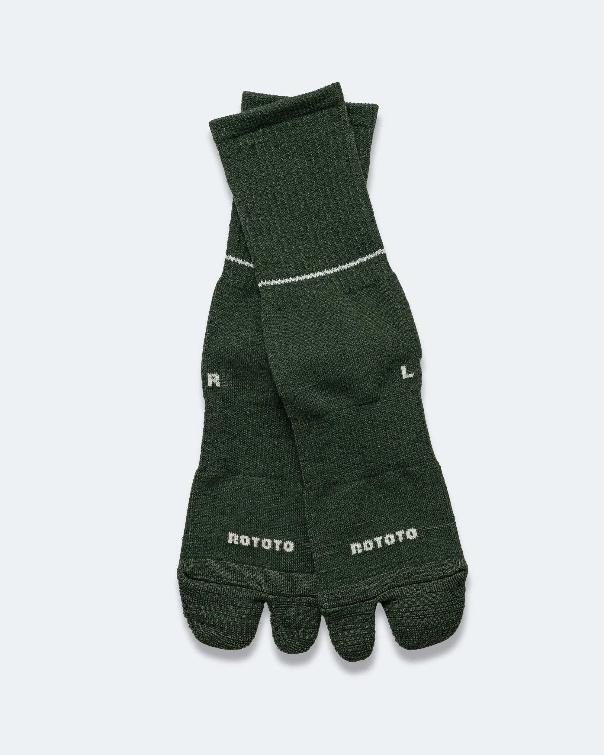 Allrounder Merino Tabi Sock - Dark Green - Image 2