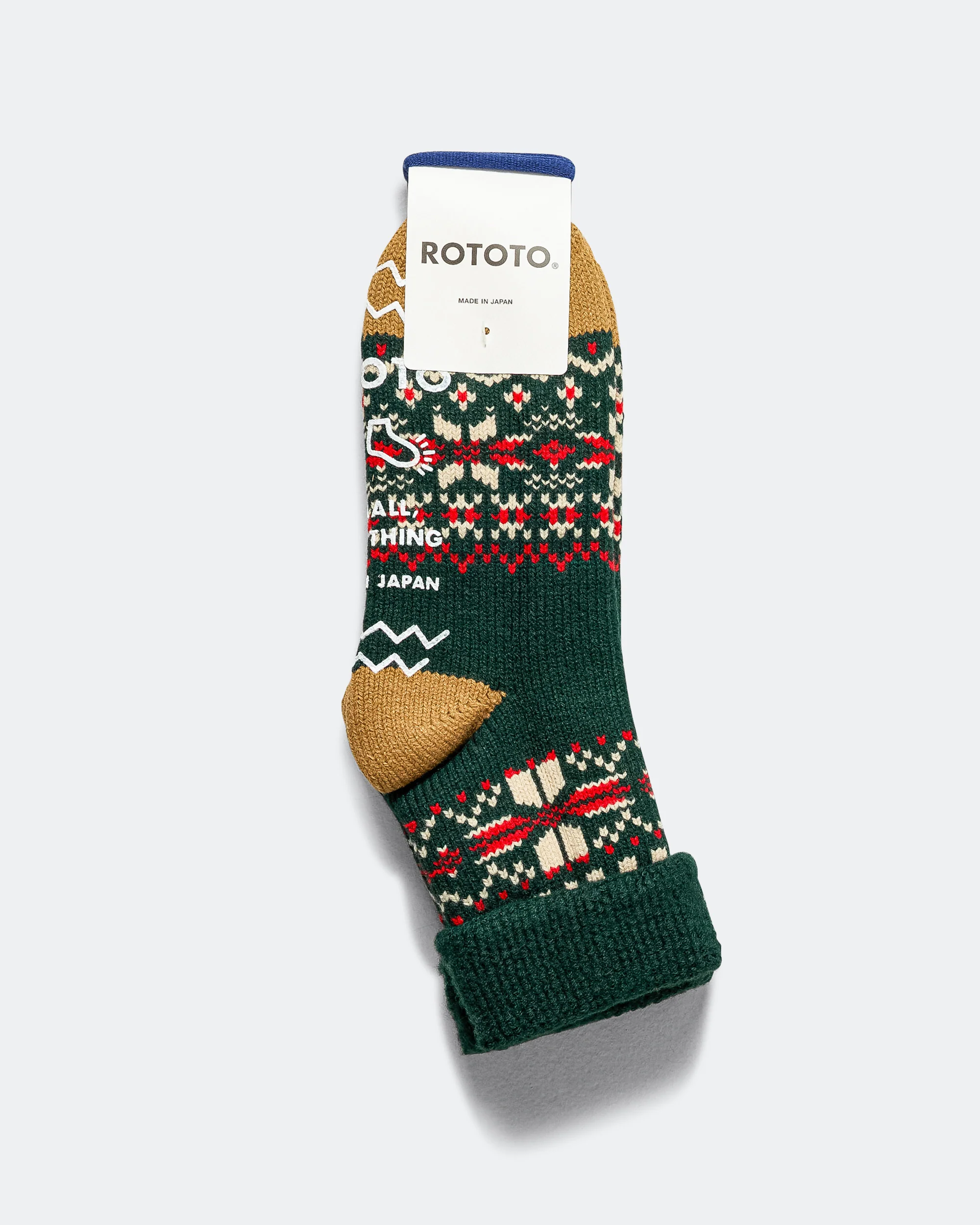Comfy Room Socks Snow Flake - Forest Green