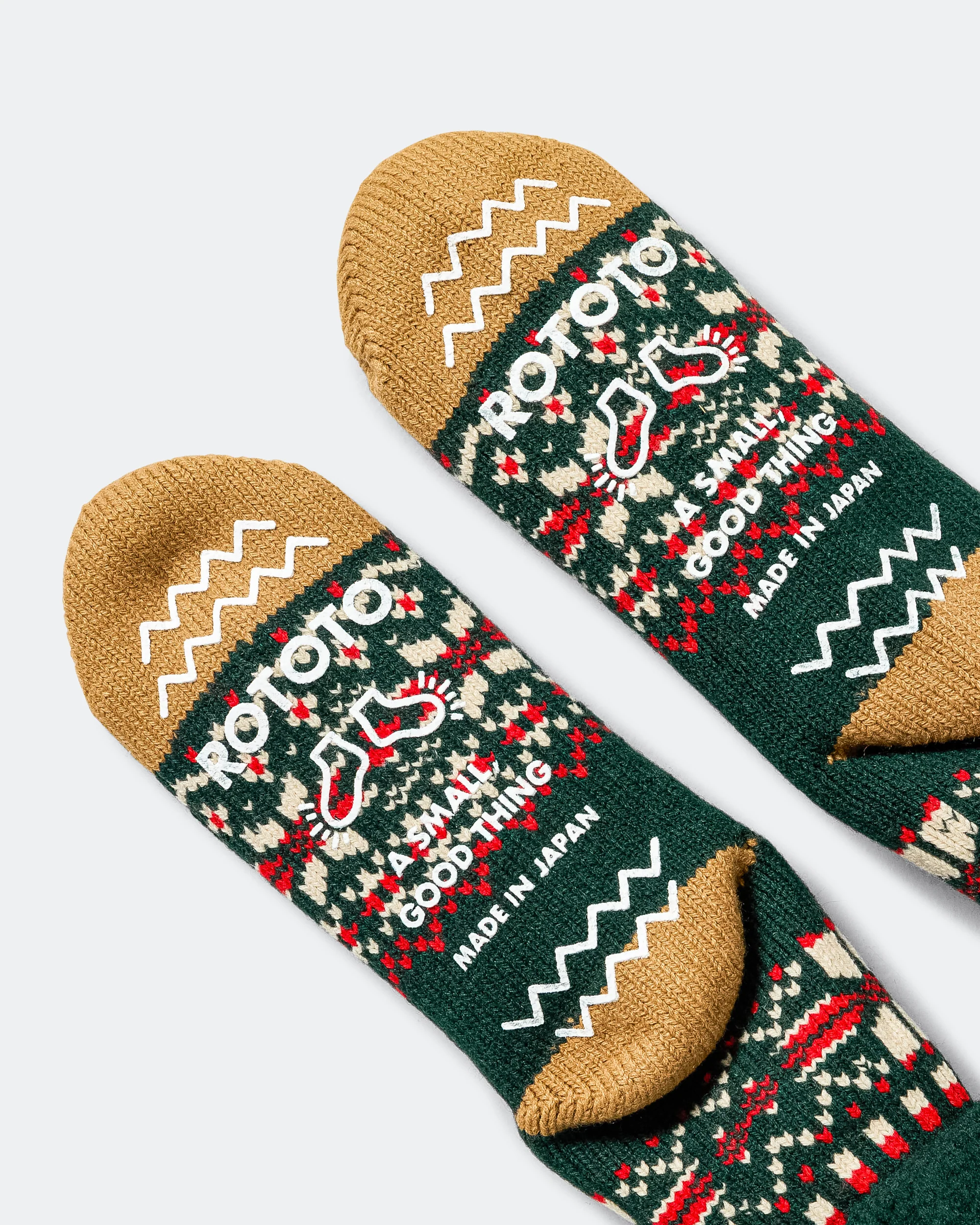 Comfy Room Socks Snow Flake - Forest Green - Image 5