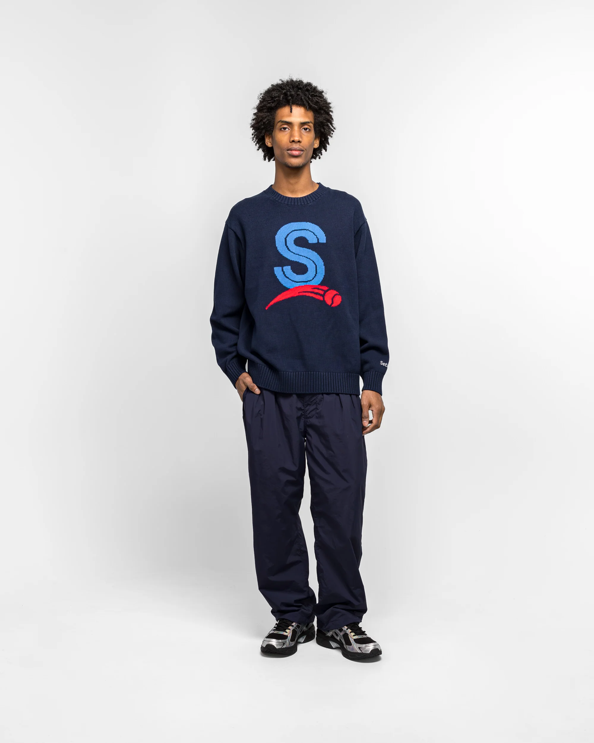 Capital Crew Knit - Navy - Image 5