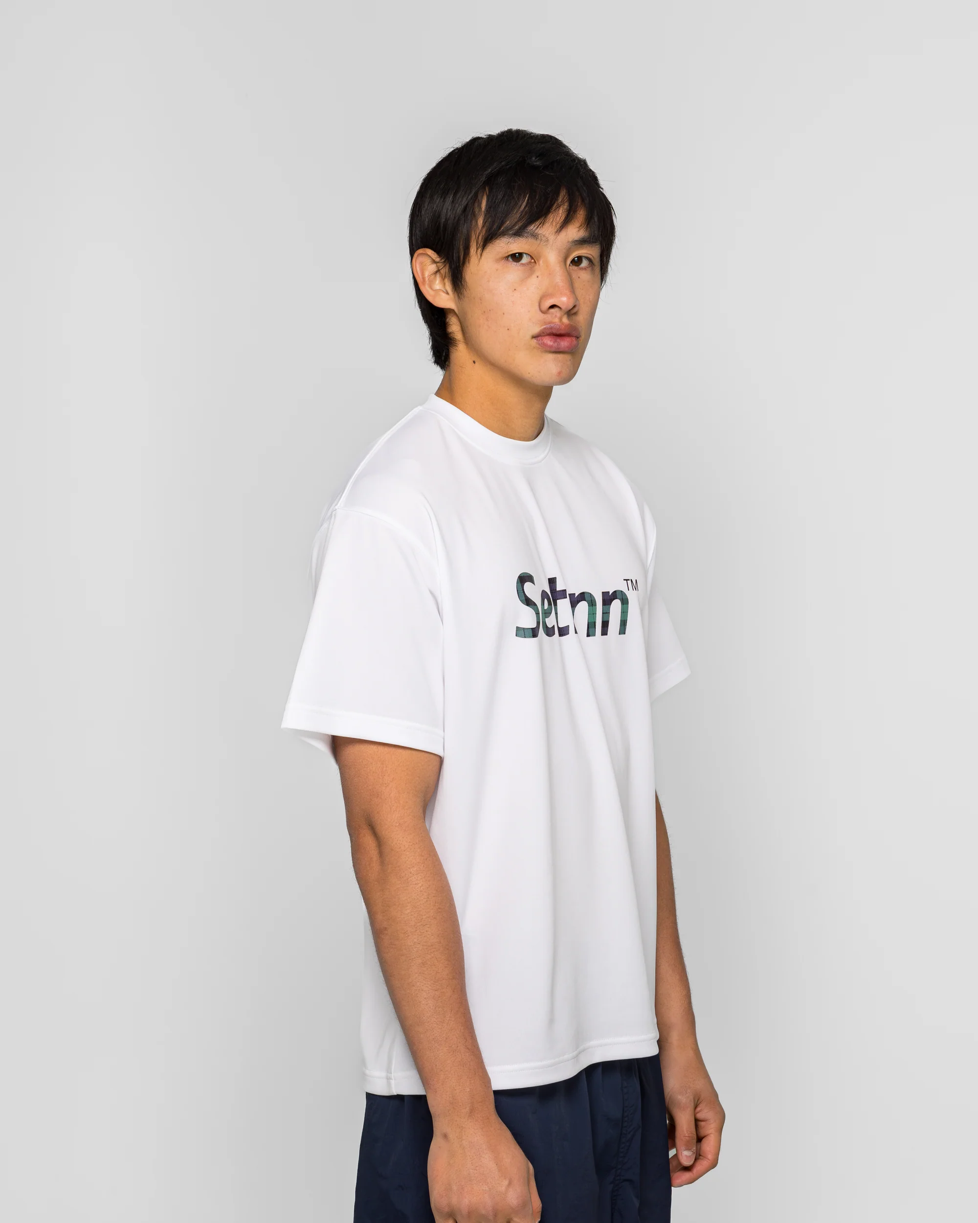 Script Practice T-Shirt - White/Blackwatch - Image 3