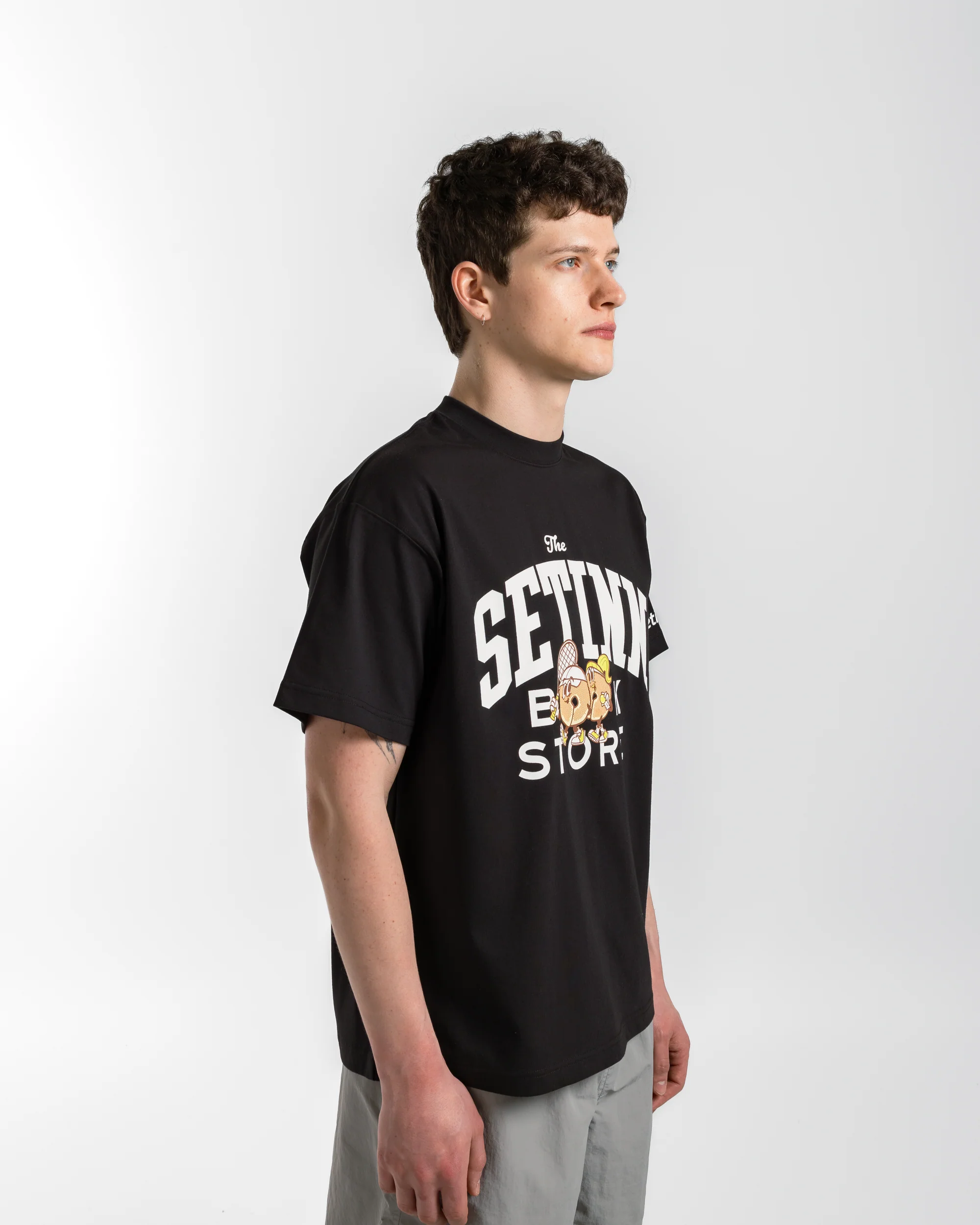 STN Bookstore Tee - Black - Image 3
