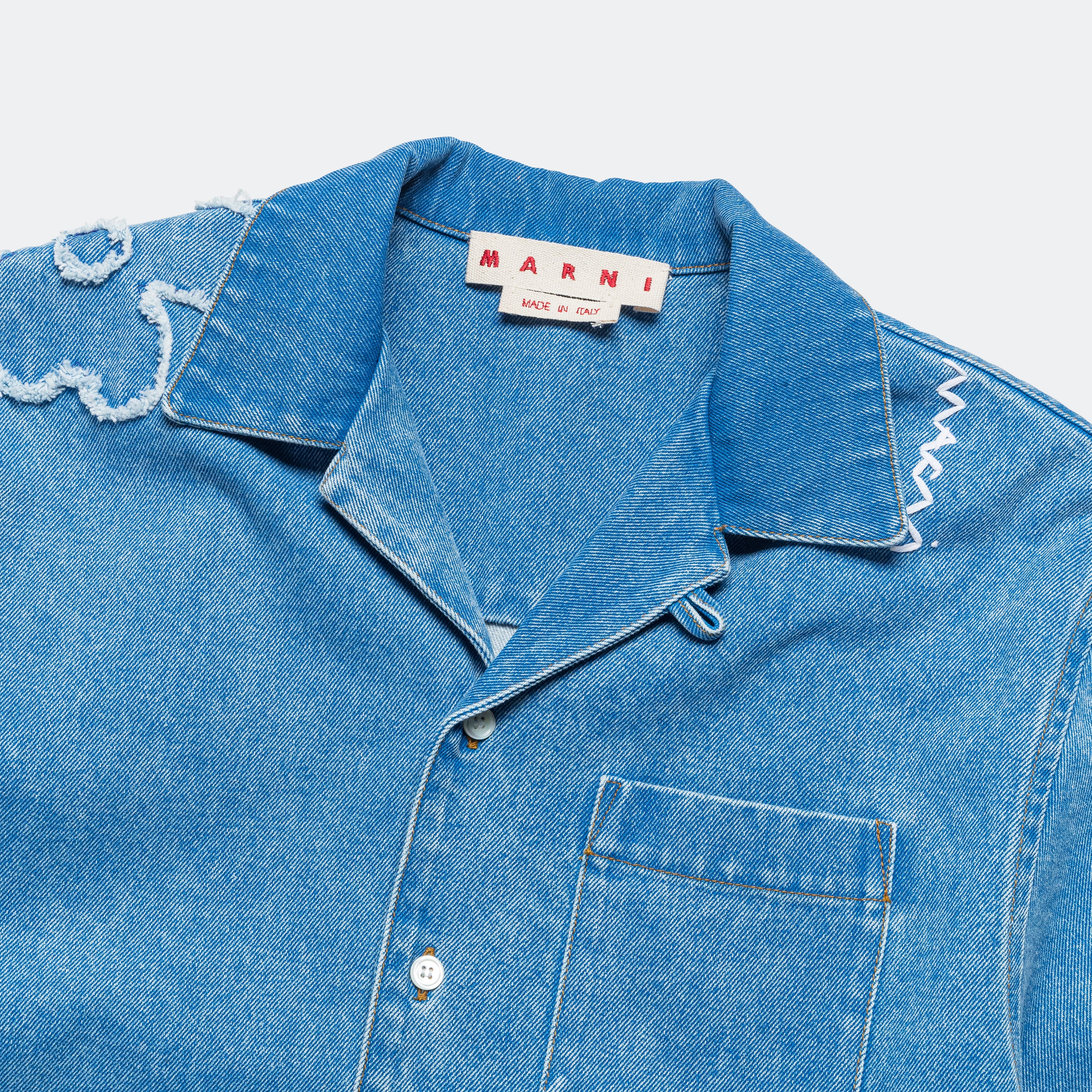 Short Sleeve Bowling Shirt - Cobalt - Image 2