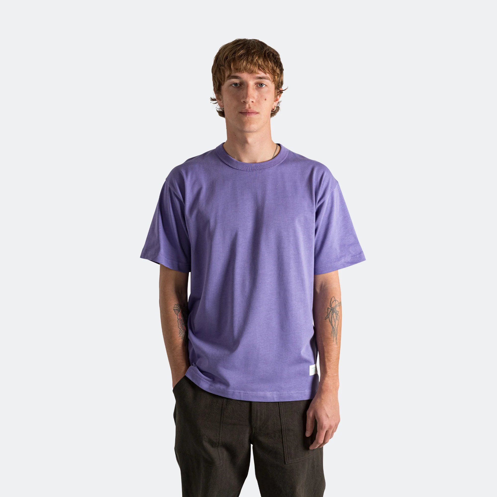 Simon Heavy T-Shirt x UP THERE - Purple Veronica - Image 2