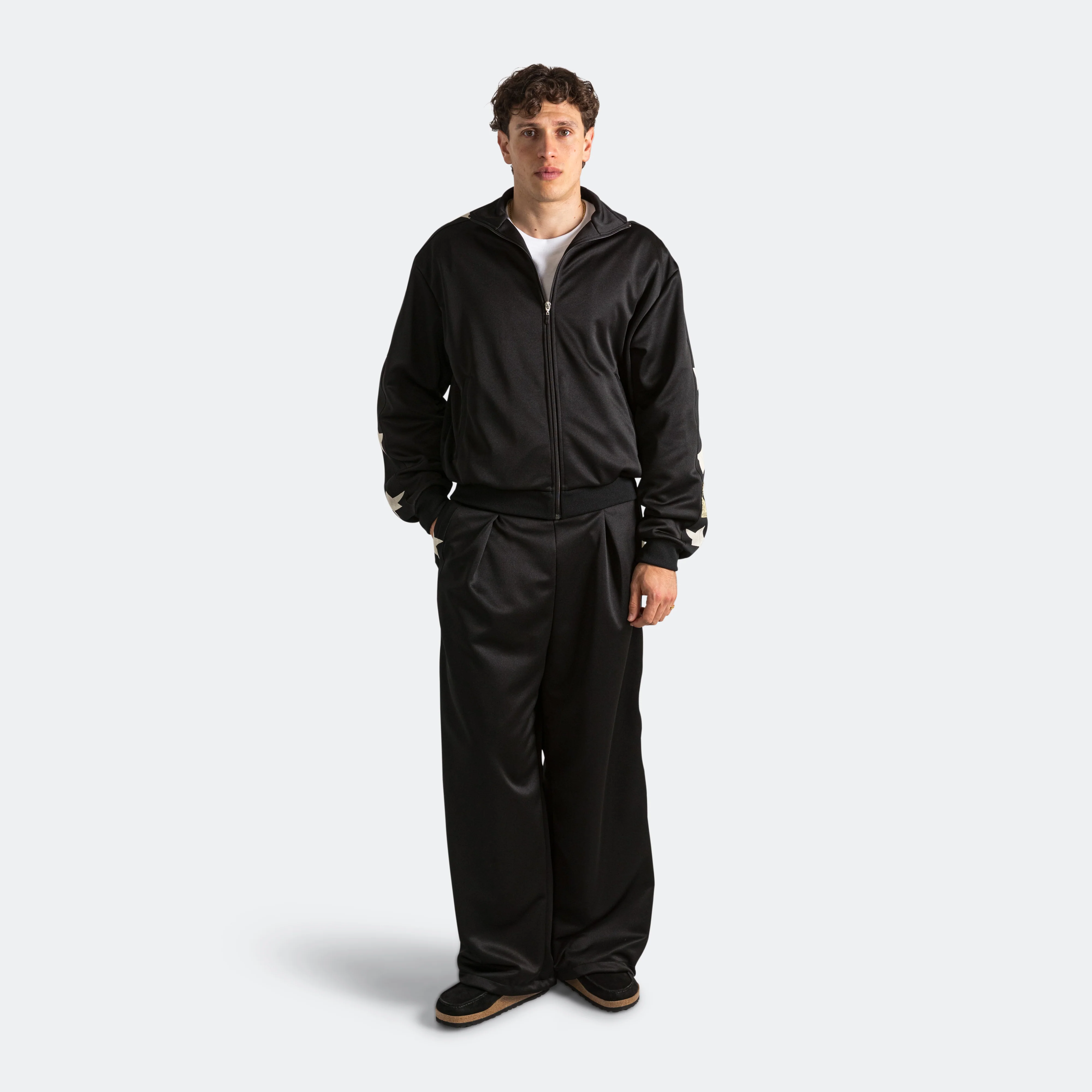 Smooth Jersey Stantman&woman Baggy Track Pants - Black - Image 2