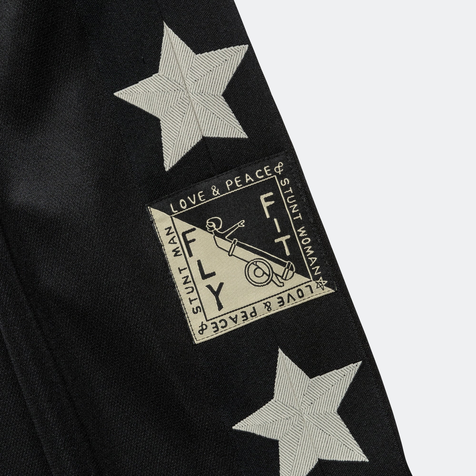 Smooth Jersey Stantman&woman Baggy Track Pants - Black - Image 4