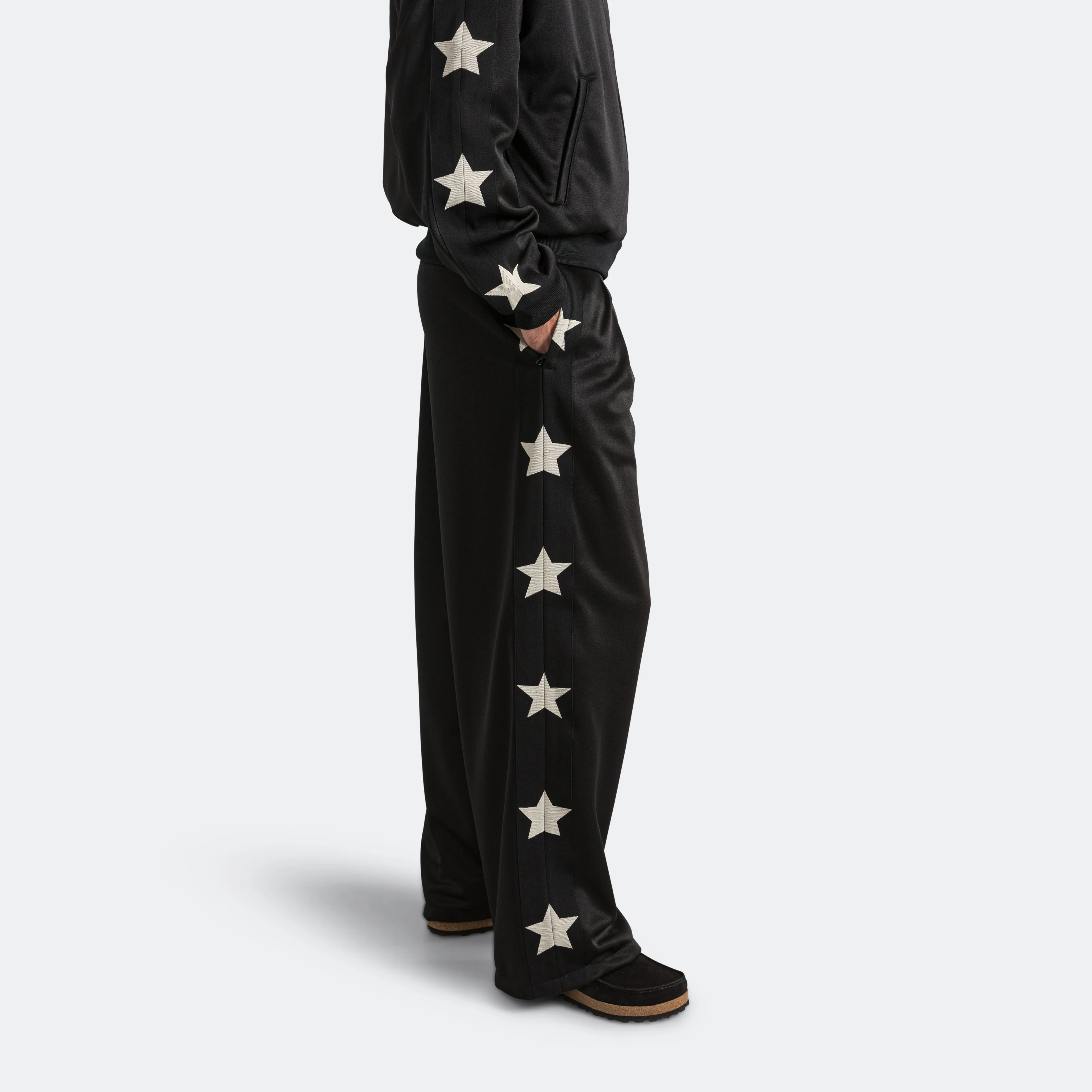 Smooth Jersey Stantman&woman Baggy Track Pants - Black - Image 8