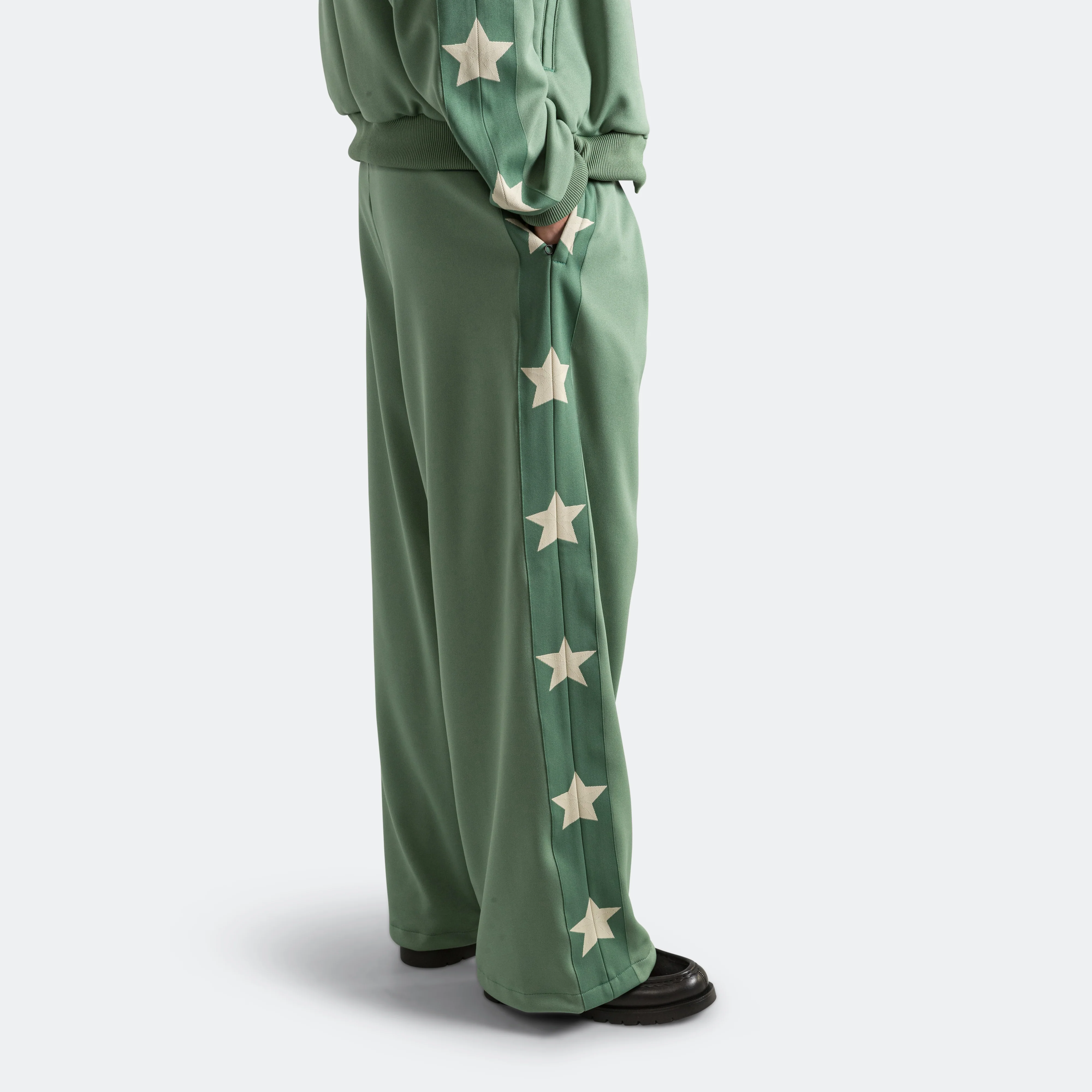 Smooth Jersey Stantman&woman Baggy Track Pants - LightGreen - Image 2