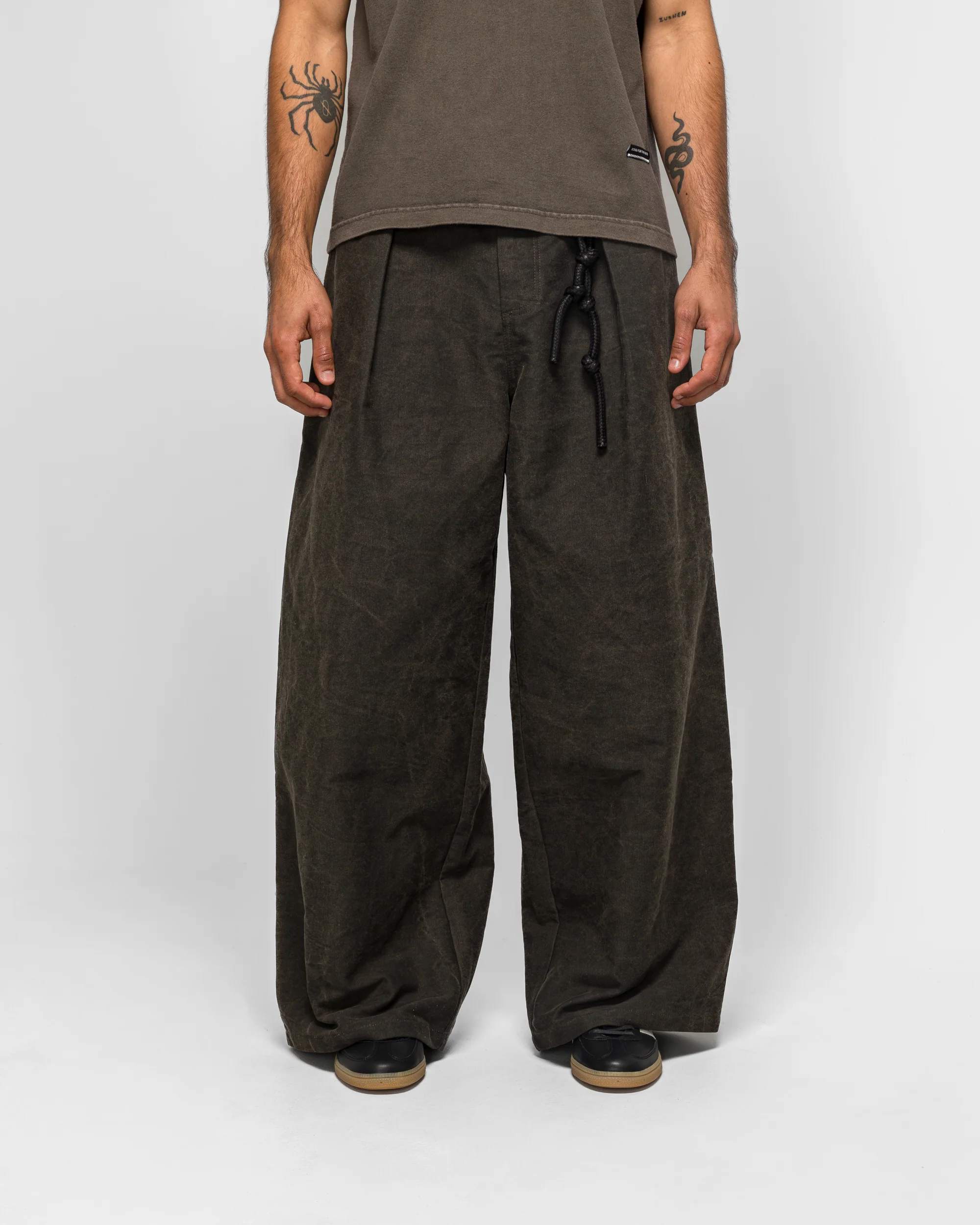 Super Baggy Pant - Black Cotton Moleskin - Image 2