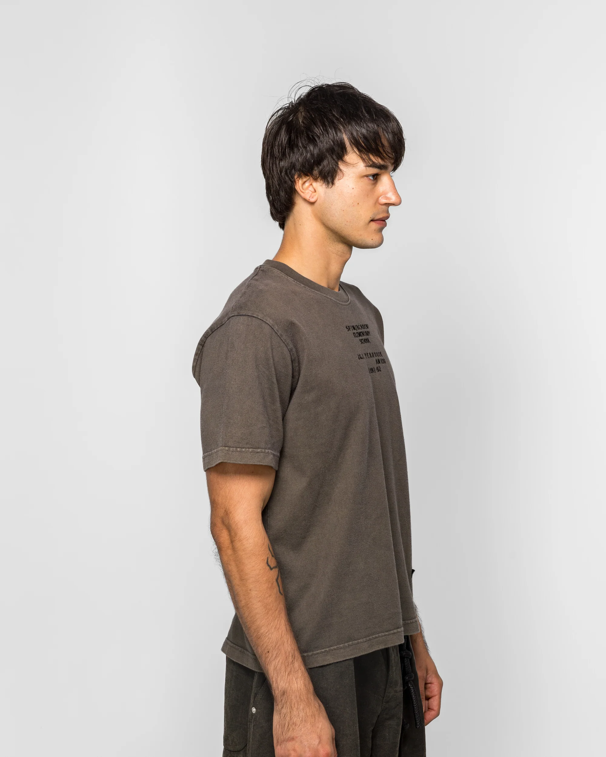 Vintage SFTM / Academy Tee - Overdye Brown Soft Roots Jersey - Image 3