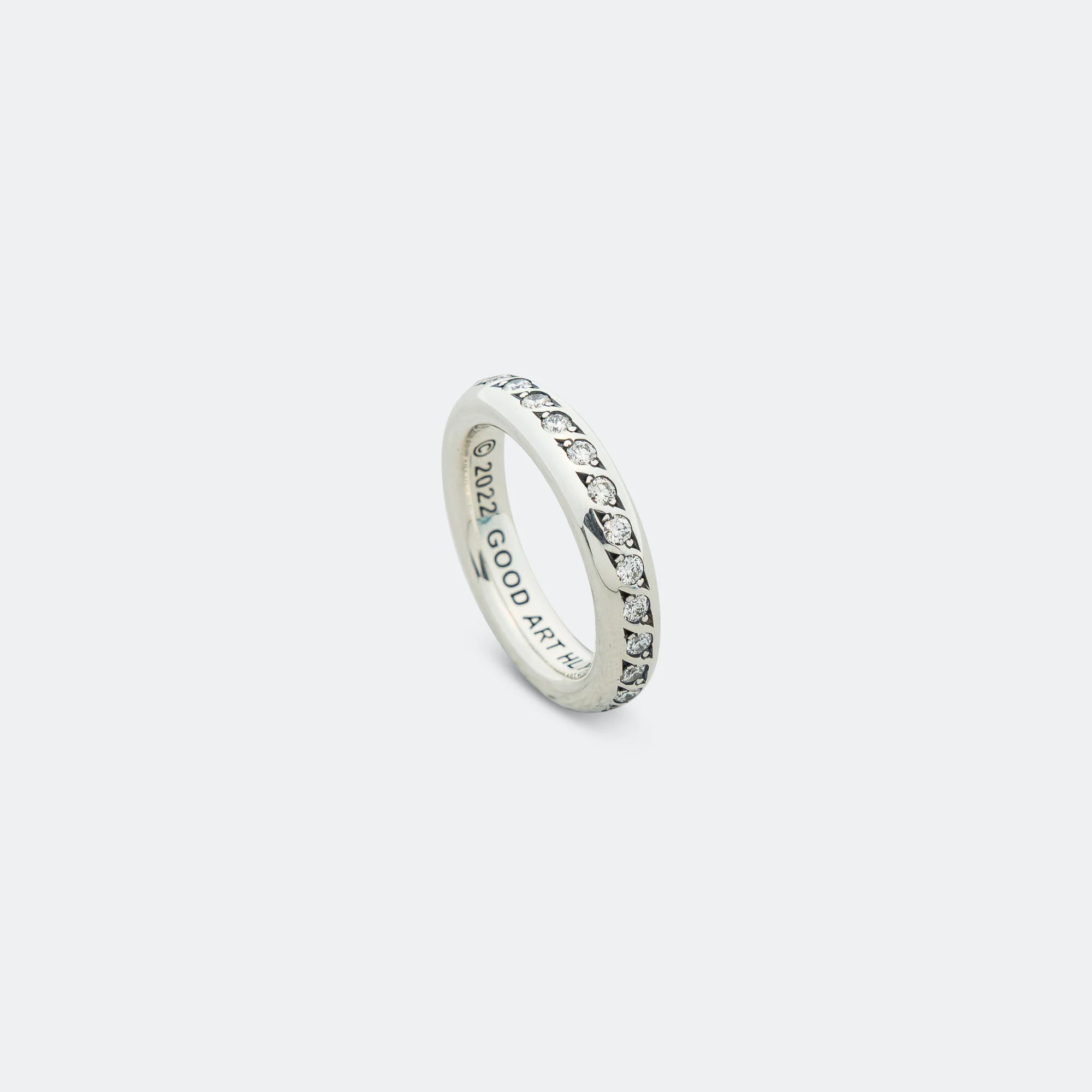 Spacer Ring - White Diamond Pave/925 Silver - Image 2