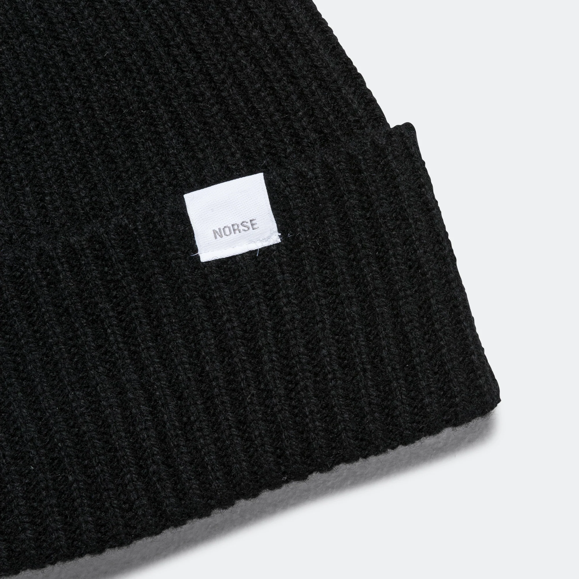 Standard Merino Lambswool Beanie - Black - Image 2