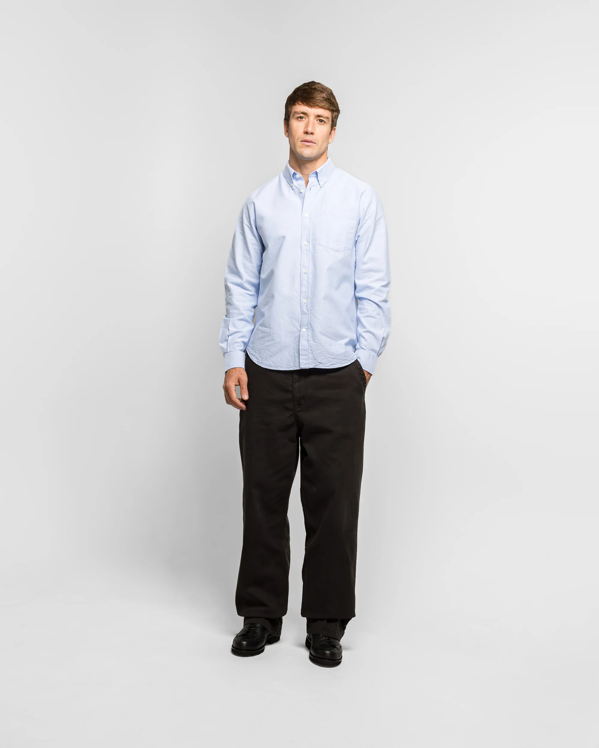 Standard Oxford BD Shirt - Pale Blue - Image 6