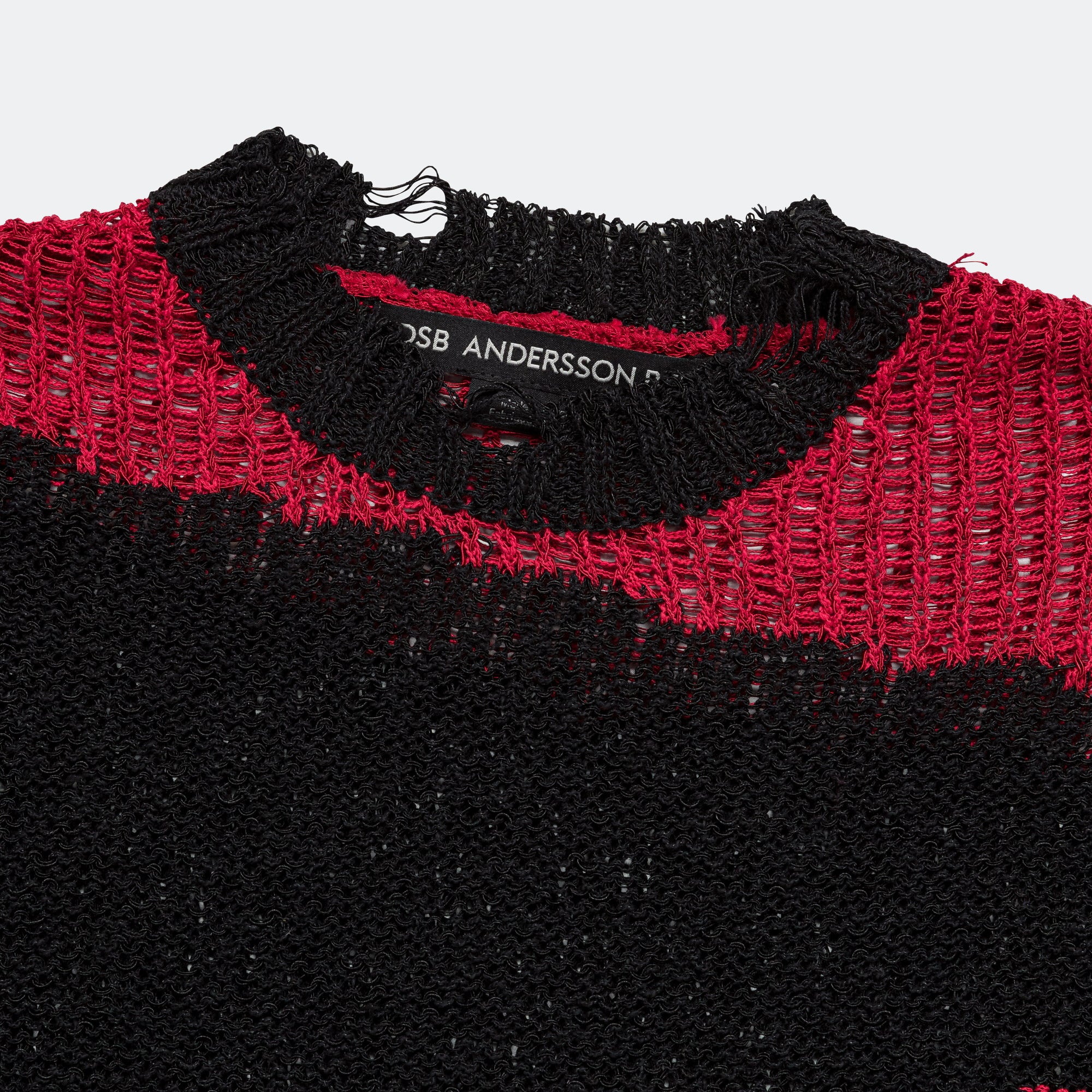 Stripe Crewneck Sweater - Black/Red - Image 2