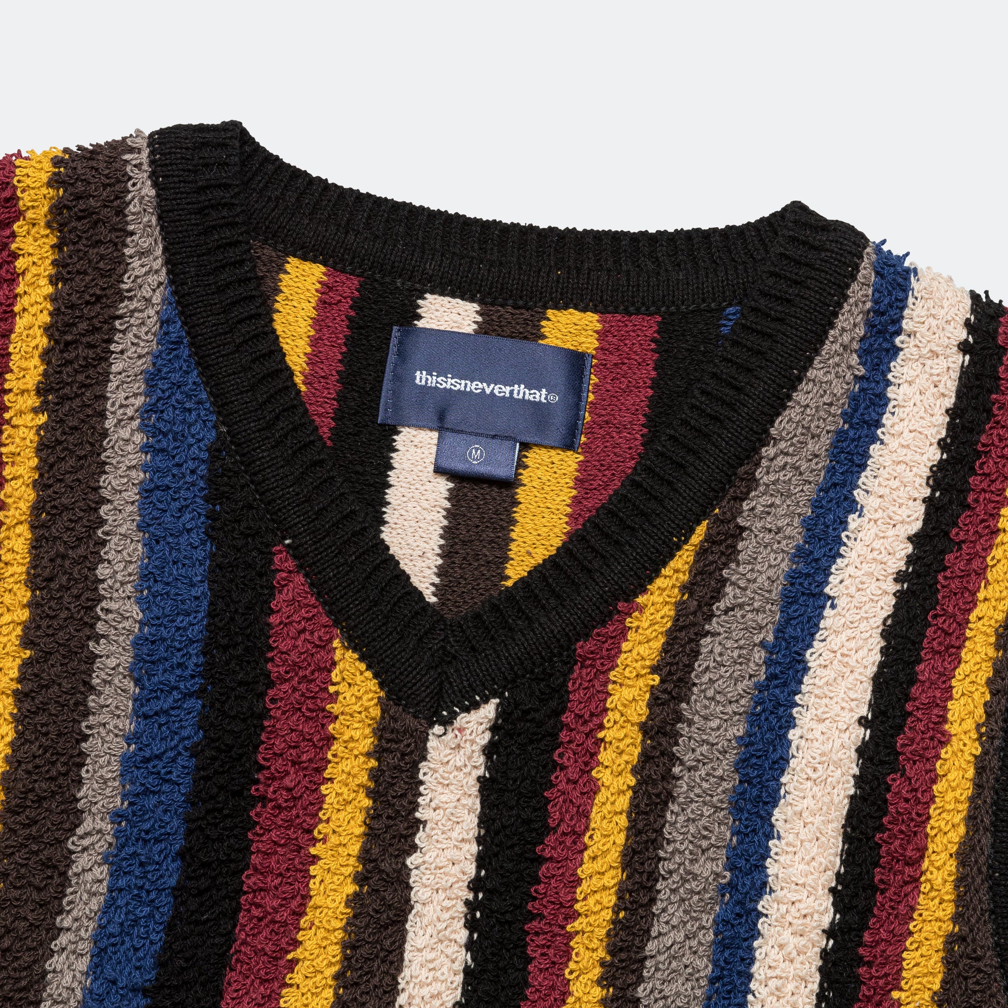 Striped Knit Vest - Black - Image 2