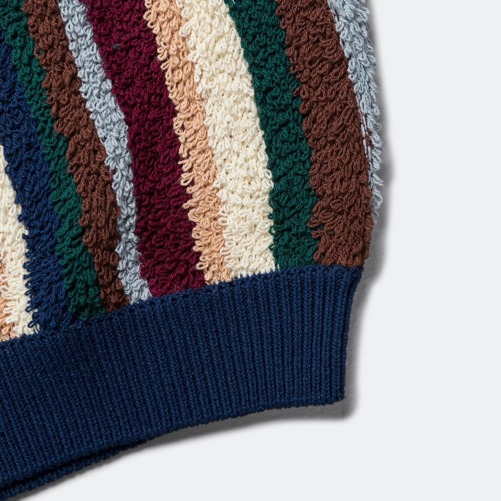 Striped Knit Vest - Navy - Image 5