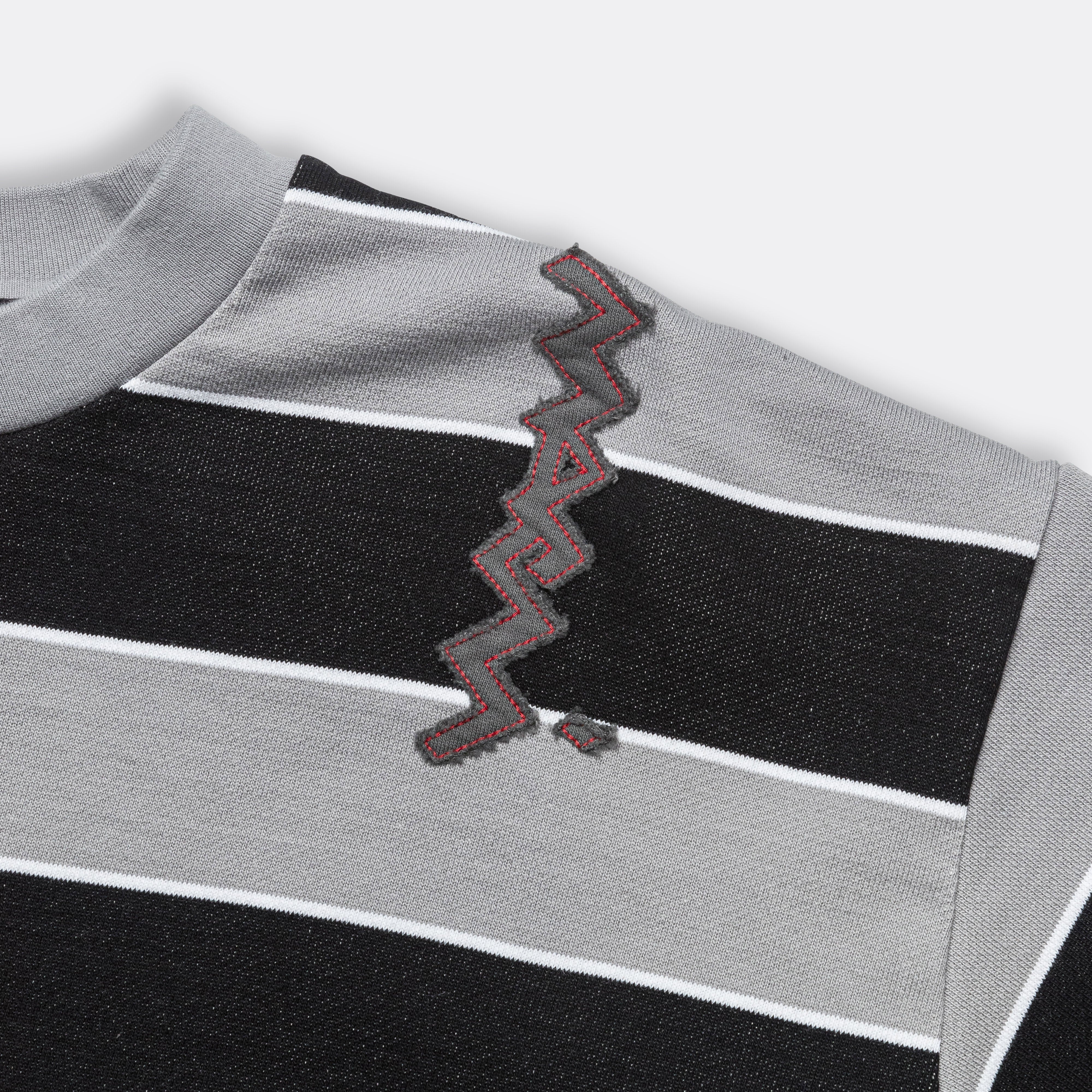 Striped Sweatshirt - Grey/Black - Image 3