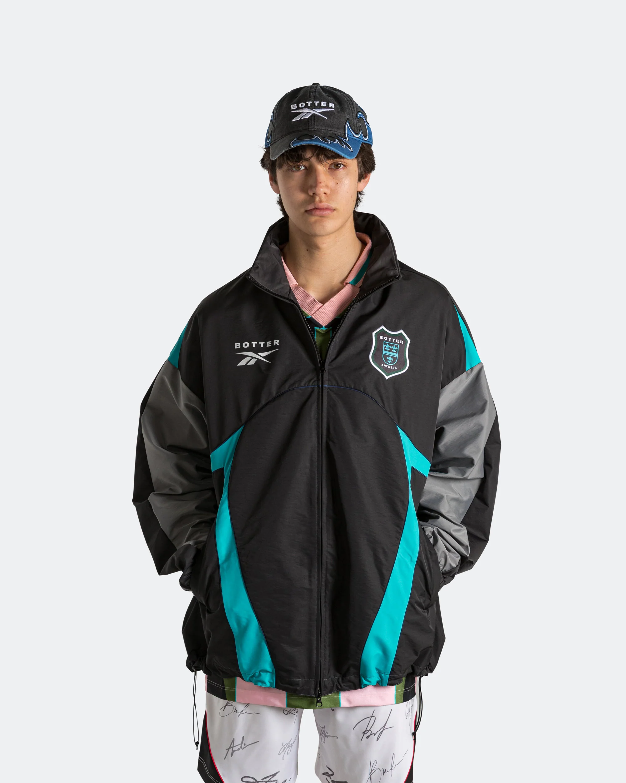 Summer Bench Jacket x Botter - Grey/Aqua Blue - Image 2