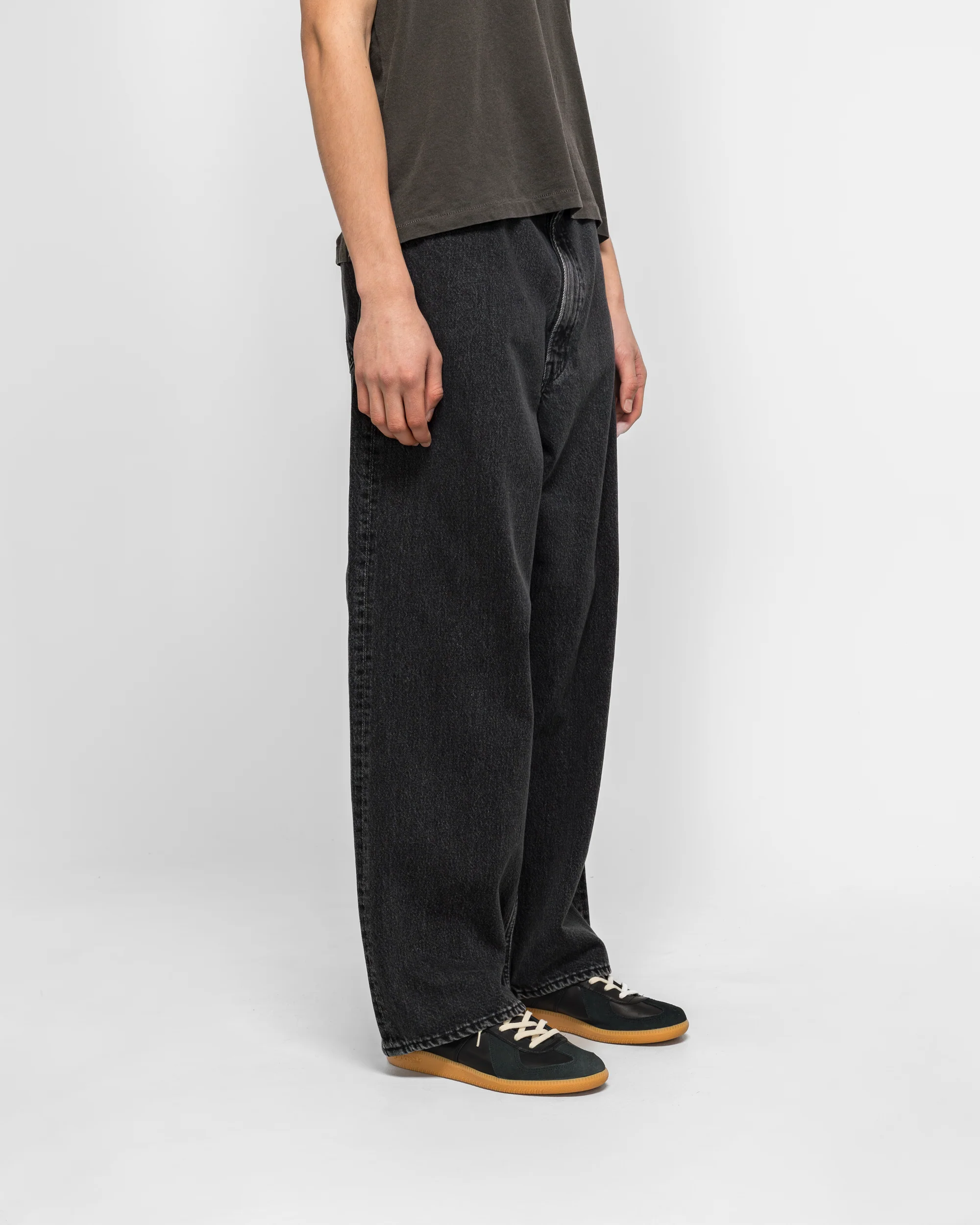 Super Dad's Fit Pants - Black Denim Stone Wash - Image 3