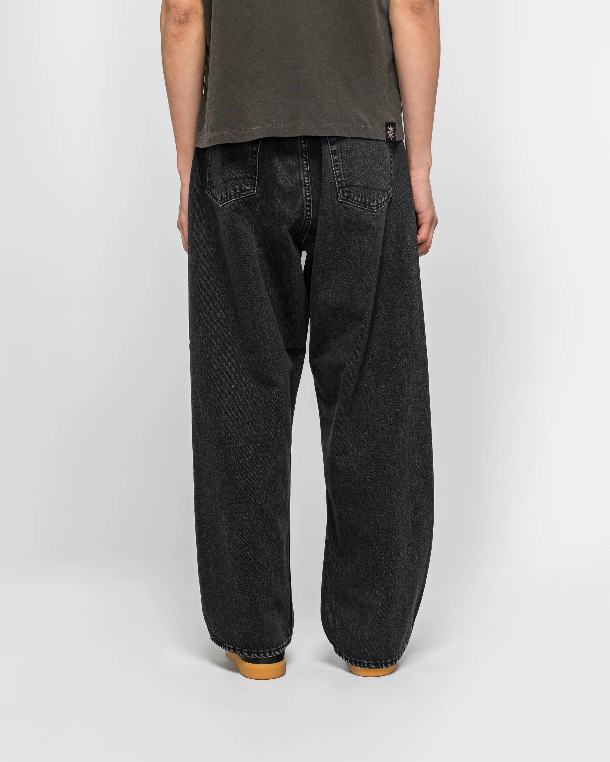 Super Dad's Fit Pants - Black Denim Stone Wash - Image 4