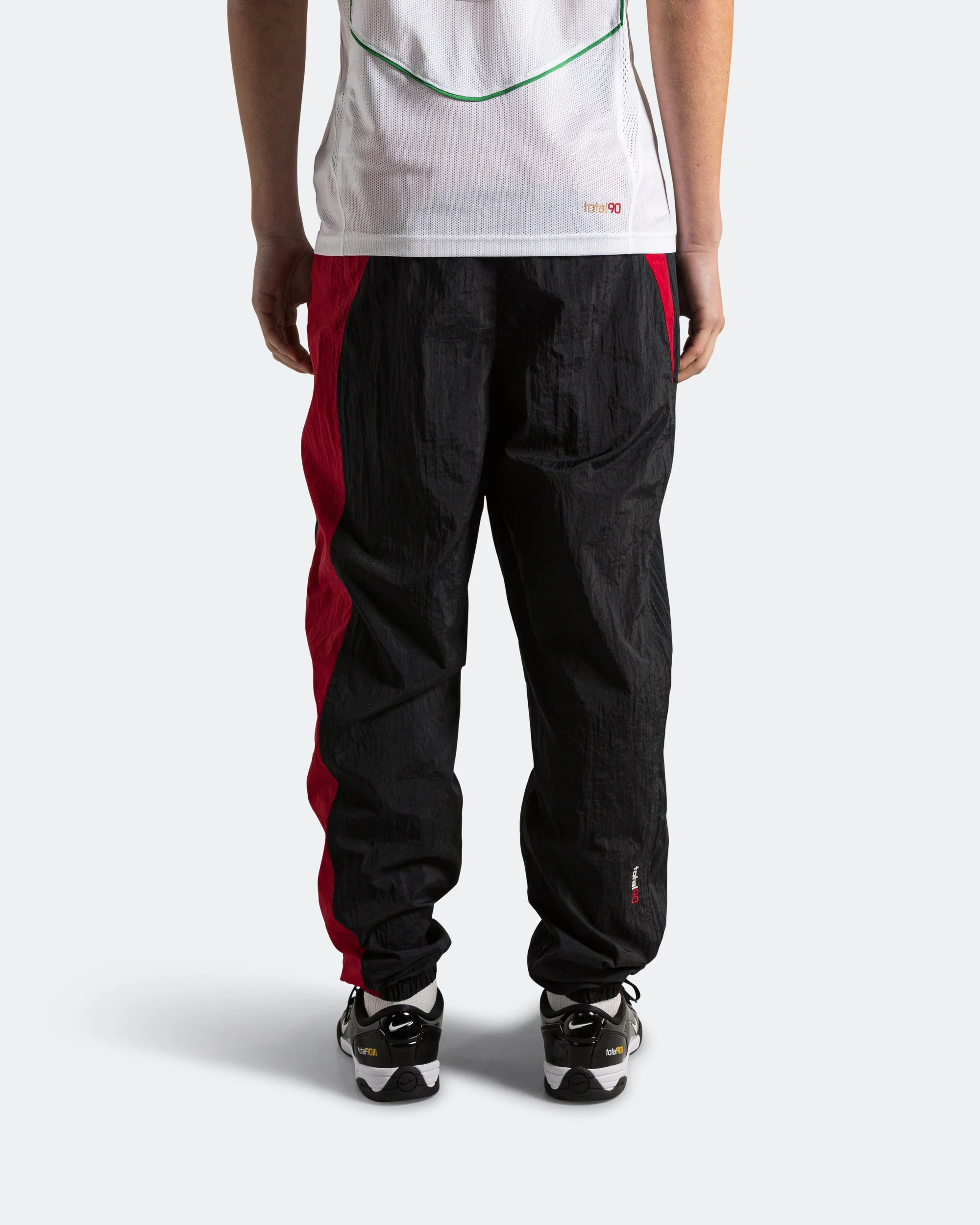 T90 Water Repellent Track Pant - Black/Gym-Red - Image 5