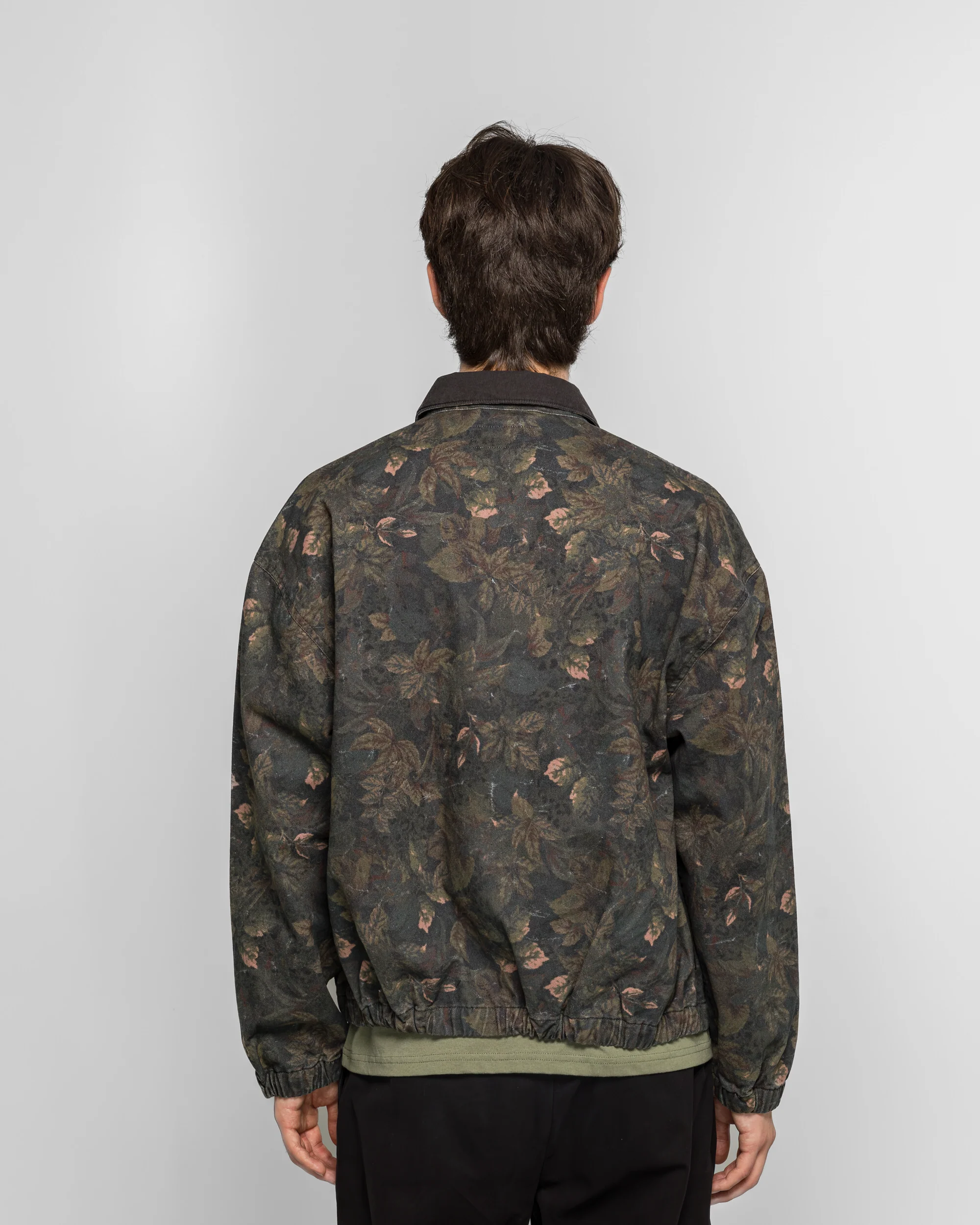 Denim Blouson Jacket - Flower - Image 4