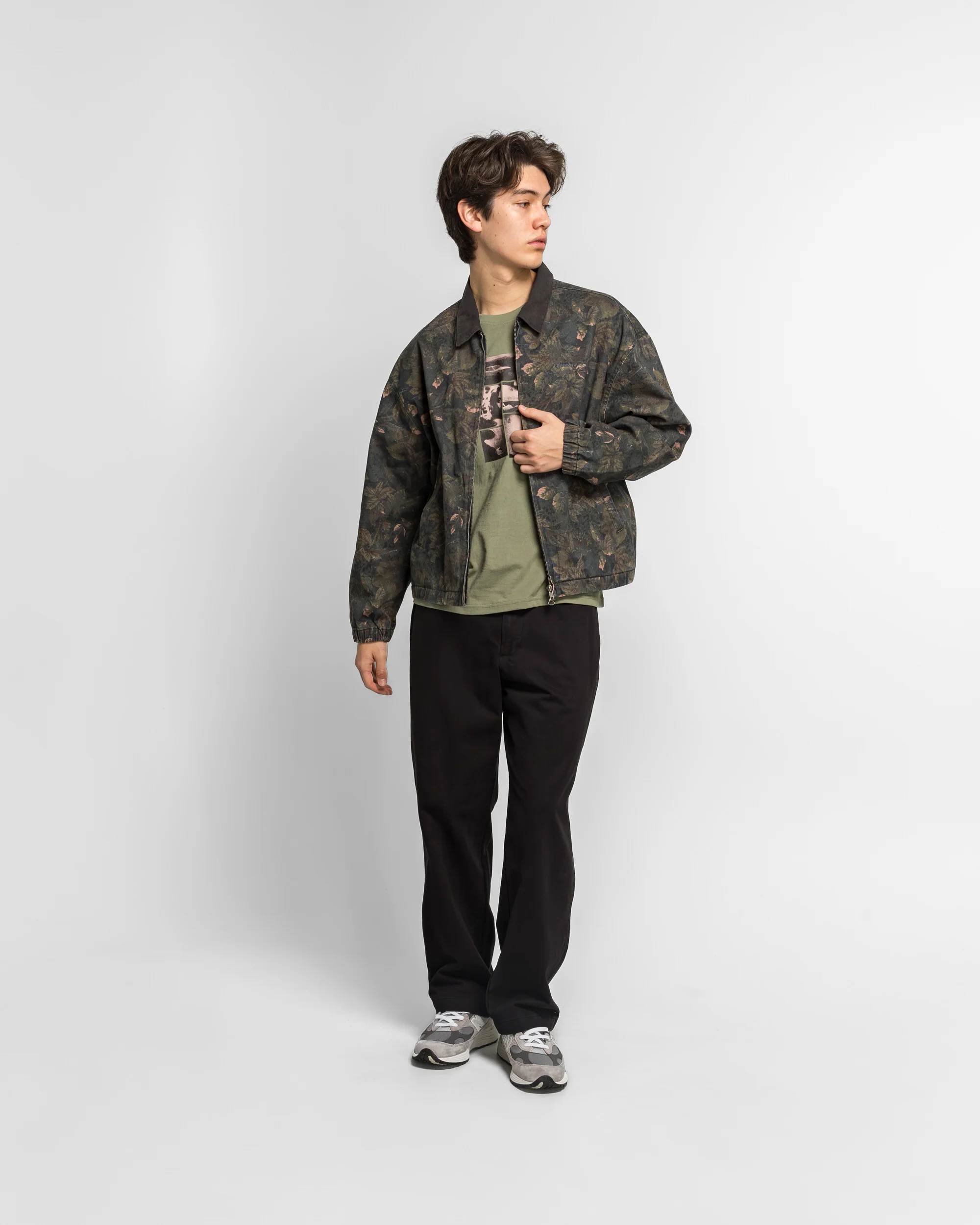 Denim Blouson Jacket - Flower - Image 6