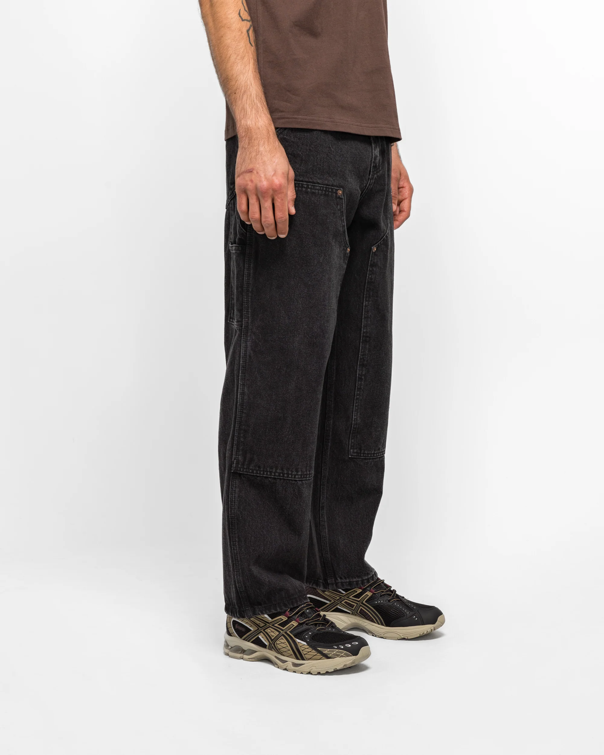 Denim Double Knee Pant - Black - Image 3