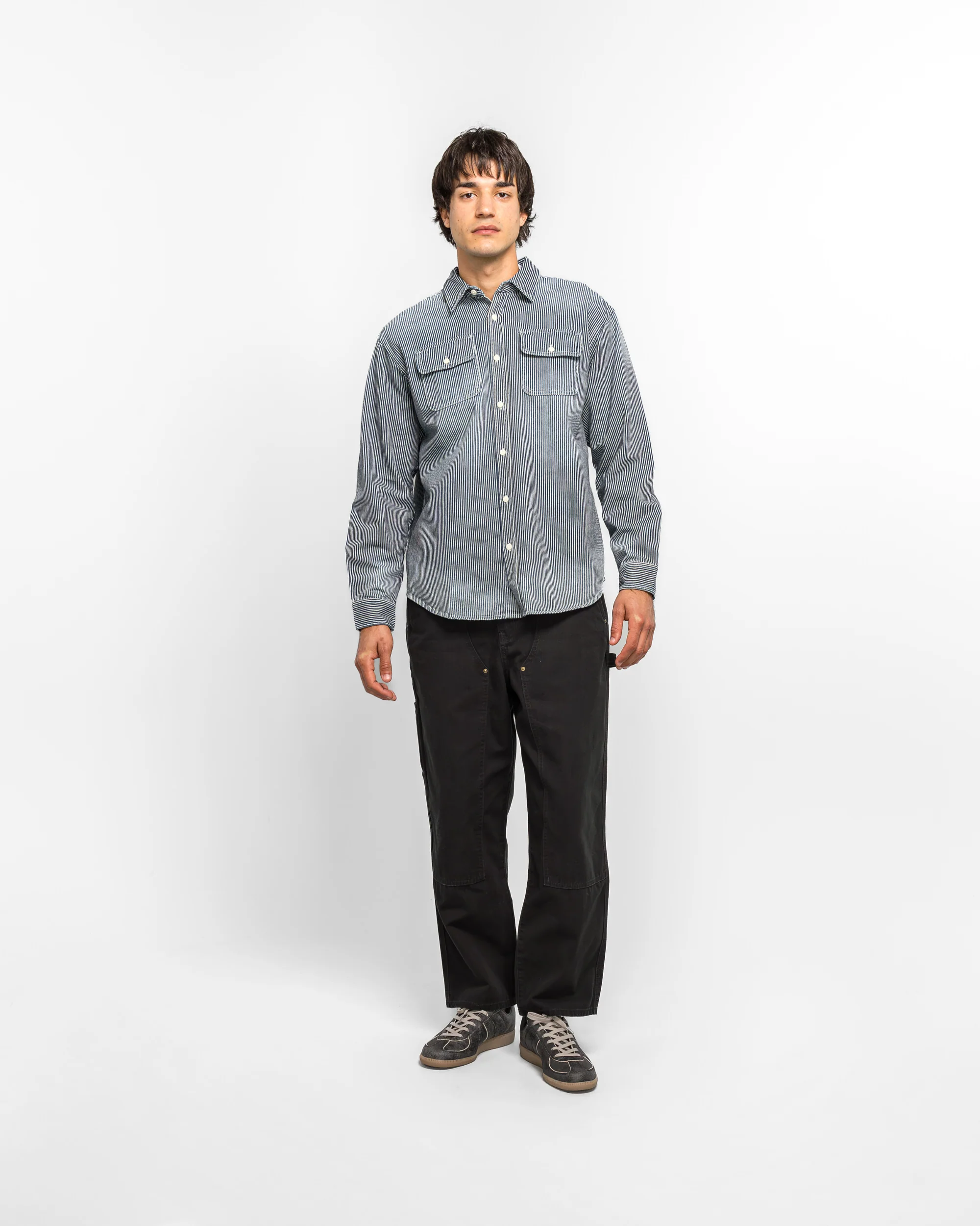 Hickory Denim Shirt - Indigo - Image 5