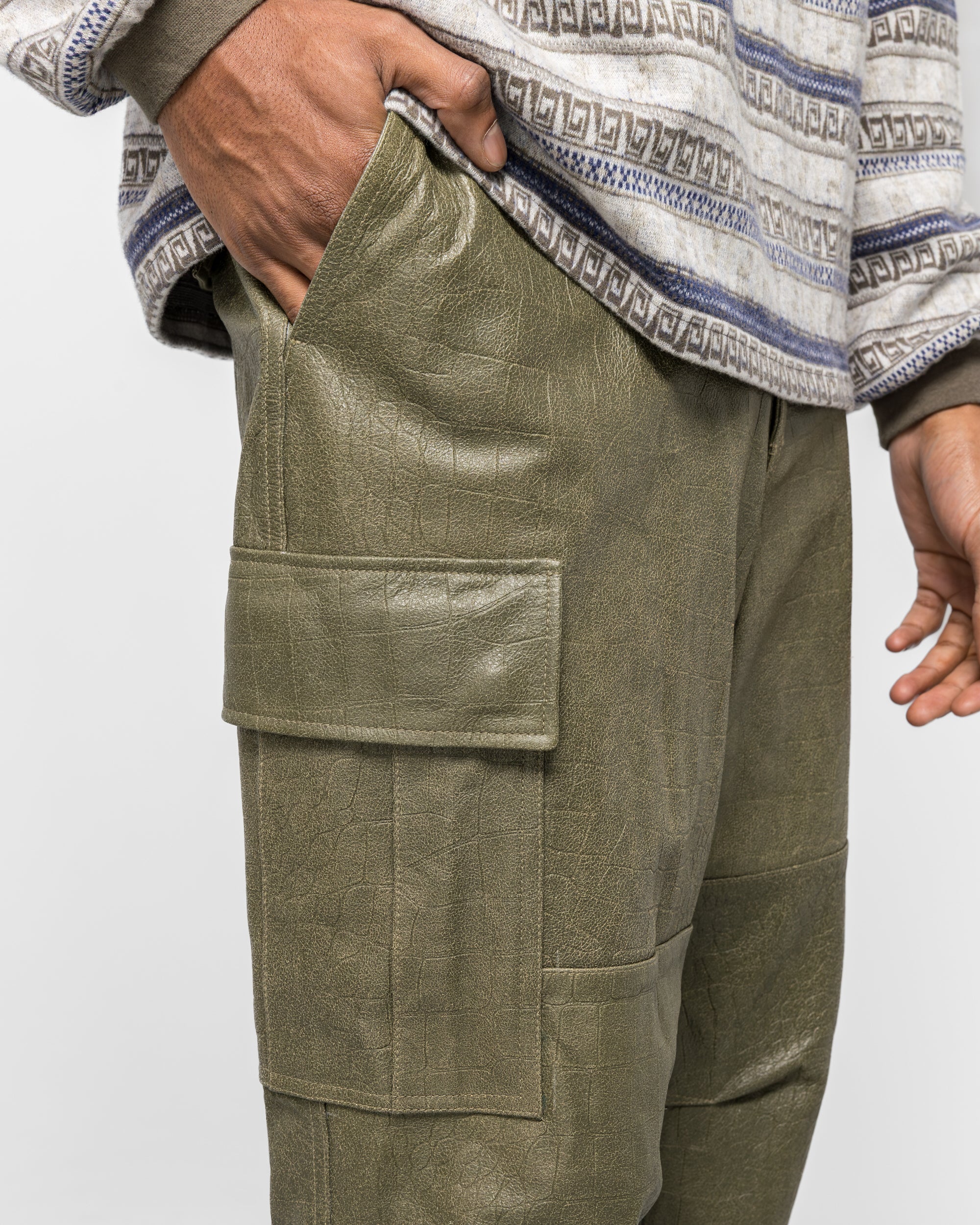 Leather BDU Pant - Olive - Image 5
