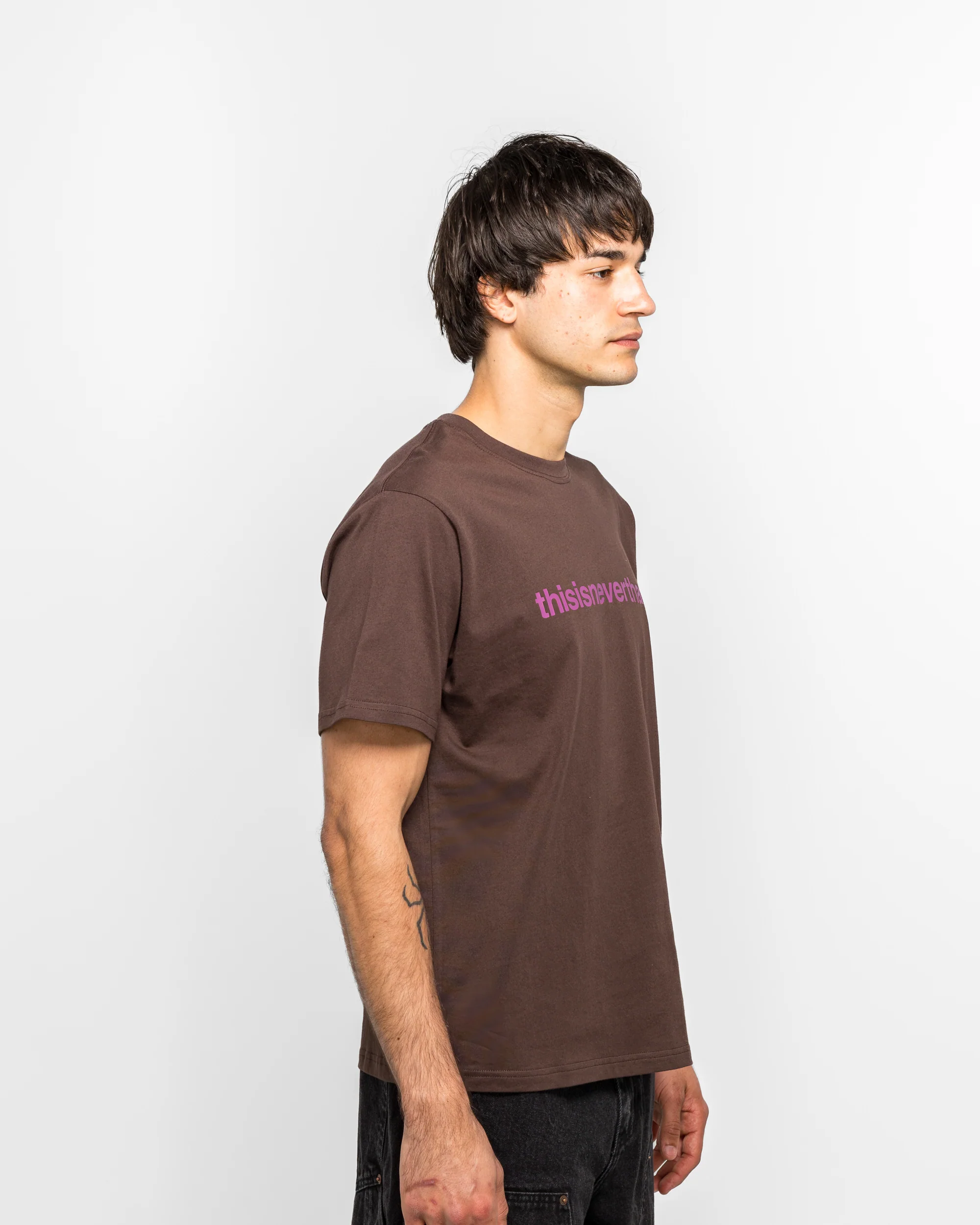 T-Logo Tee - Dark Chocolate - Image 3