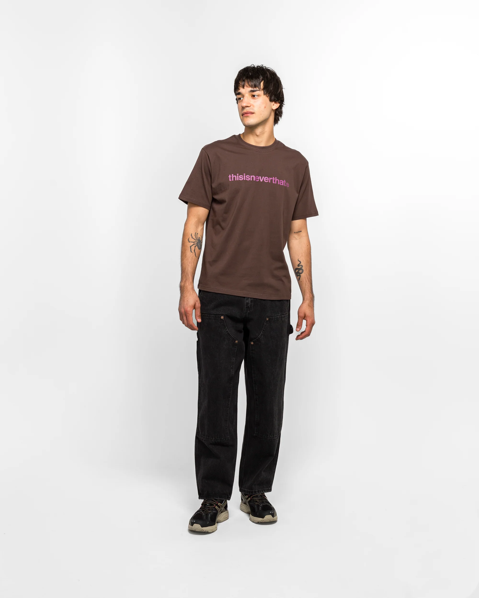 T-Logo Tee - Dark Chocolate - Image 5