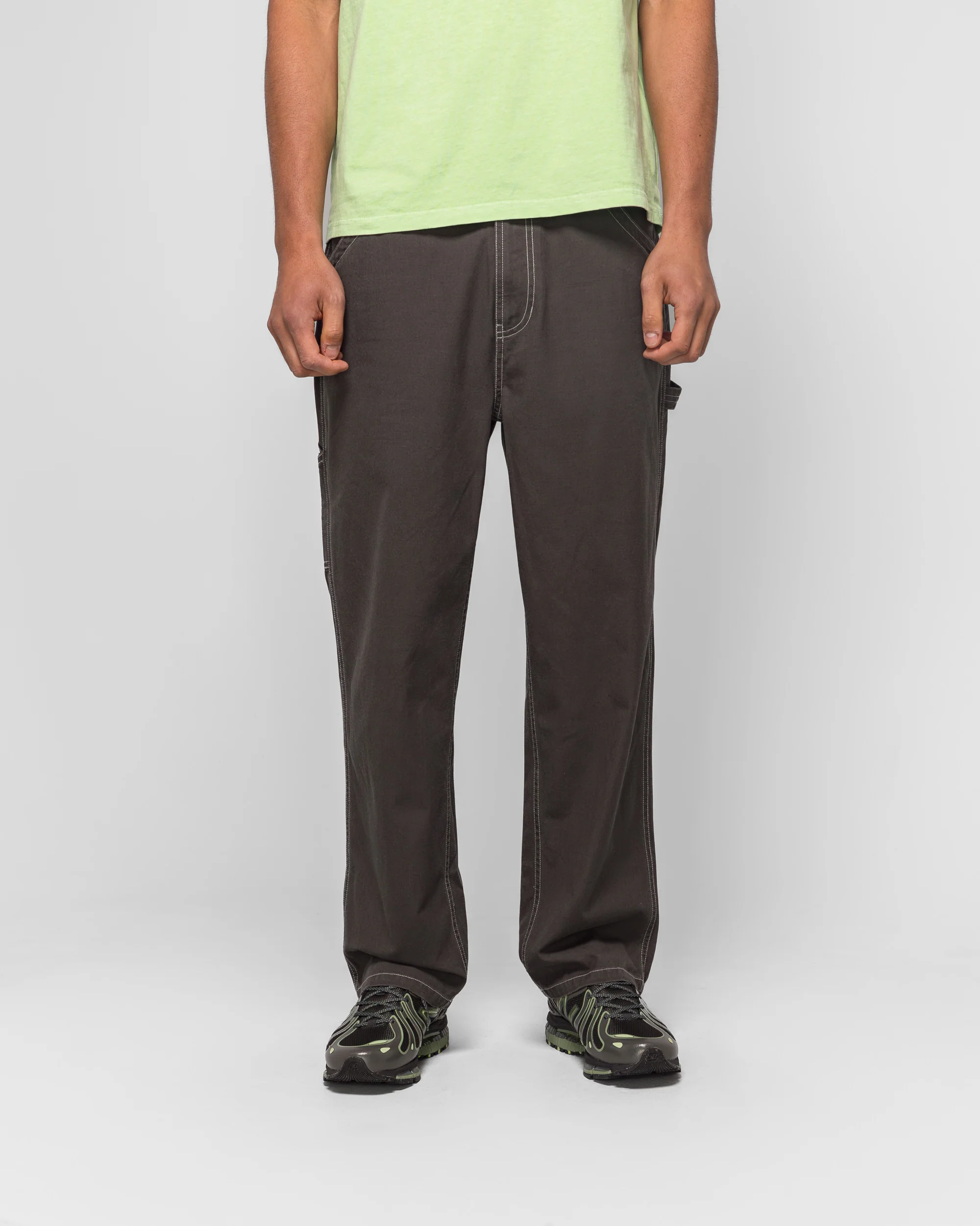 Washed Canvas Work Pant - Charcoal - Image 2