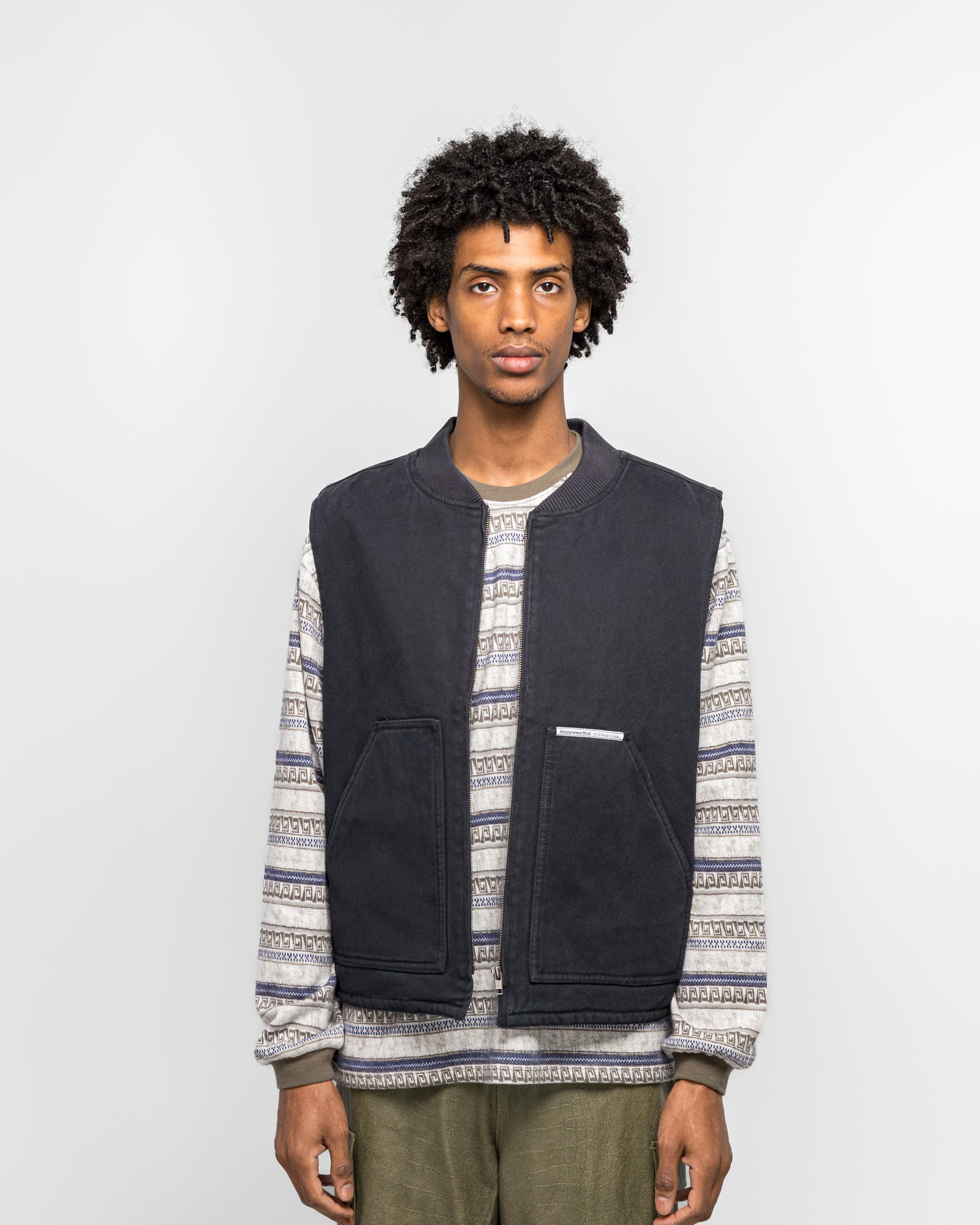 Washed Duck Vest - Navy - Image 2