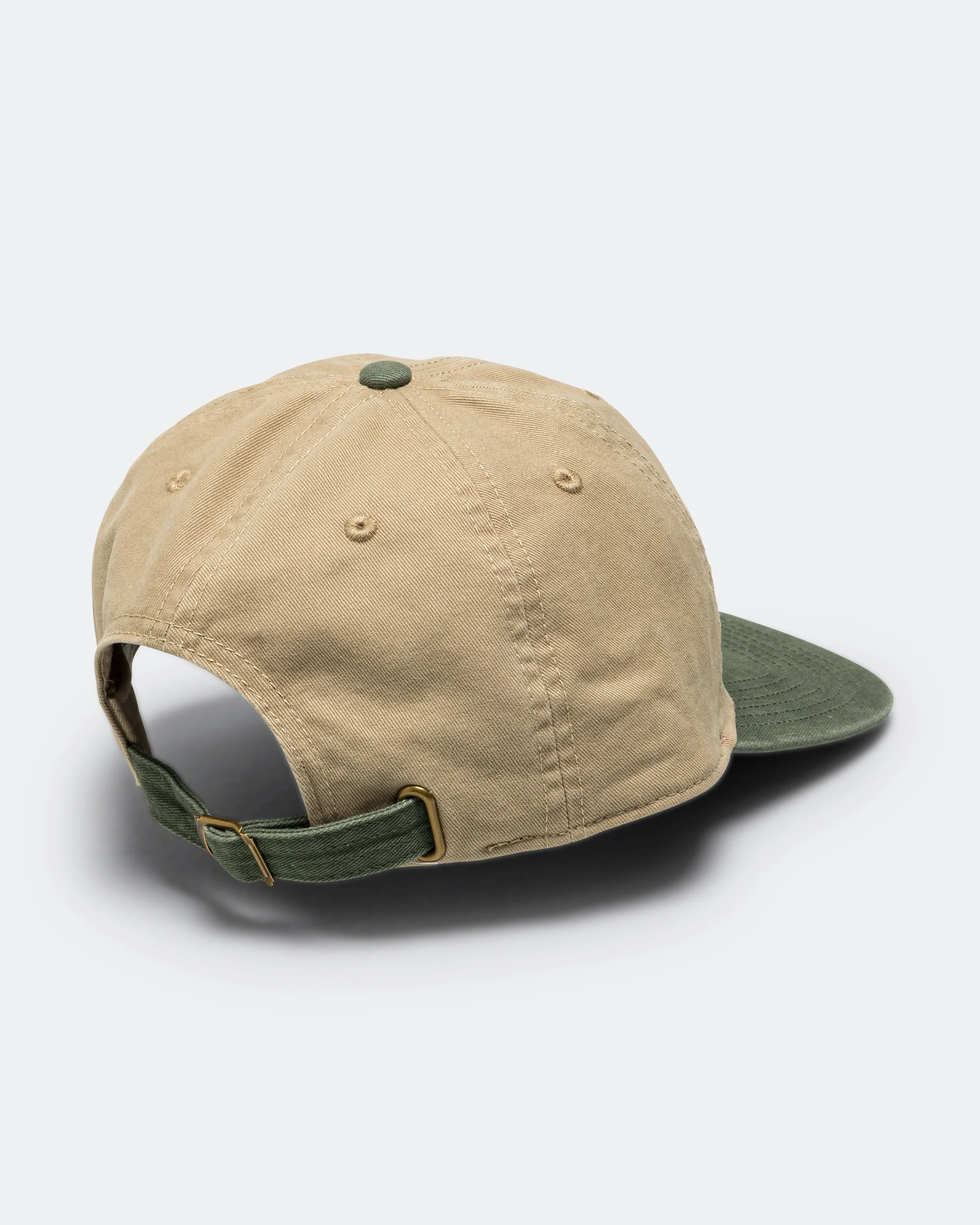Washed T-Logo Cap - Beige/Moss - Image 3