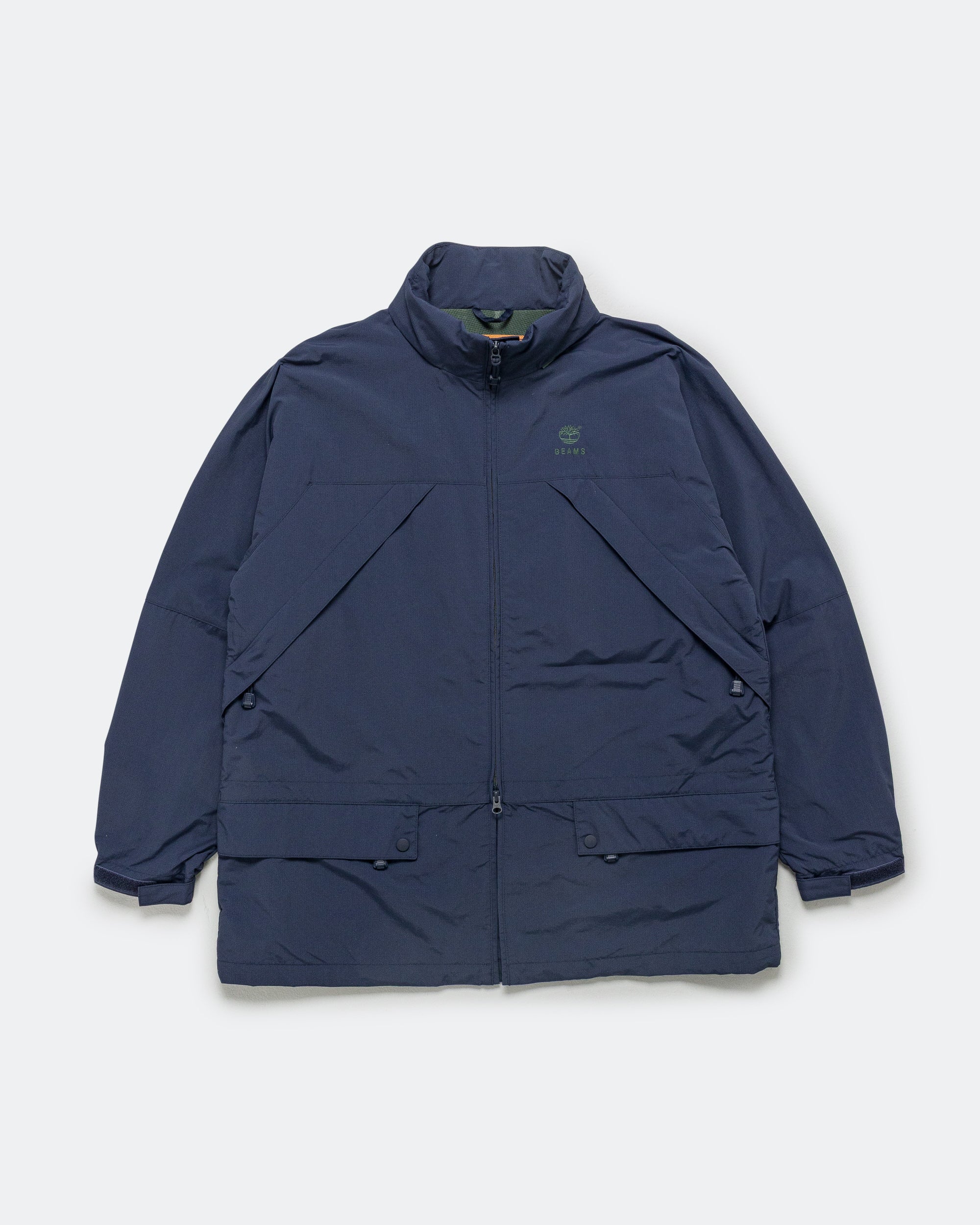 Nylon Zip Up Convertible Jacket x BEAMS - Navy