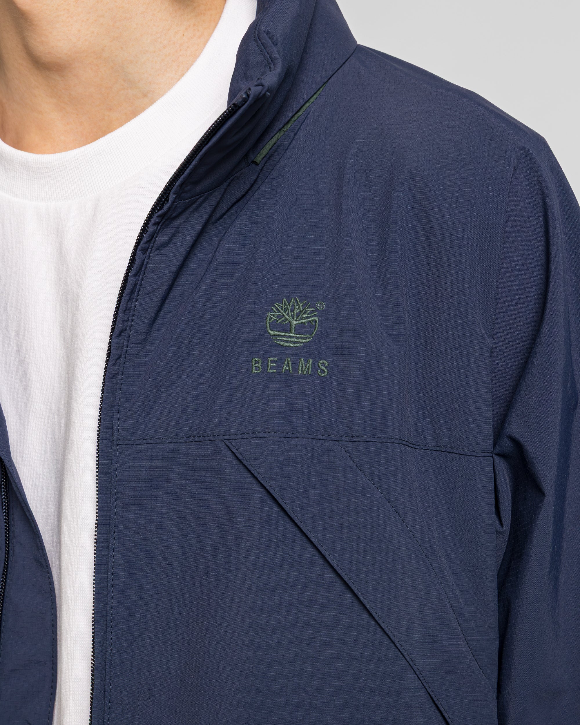 Nylon Zip Up Convertible Jacket x BEAMS - Navy - Image 6