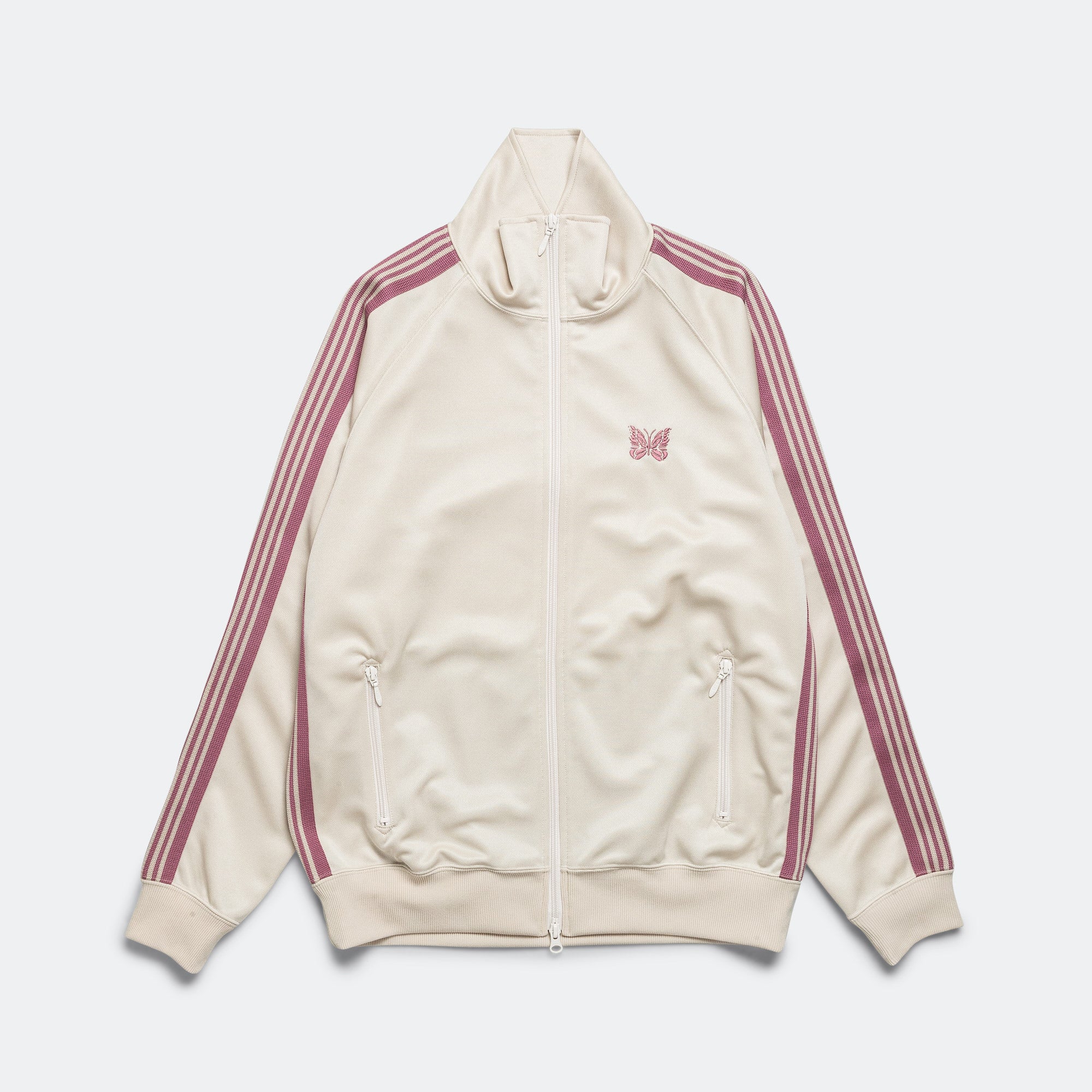 Track Jacket - Ivory Poly Smooth