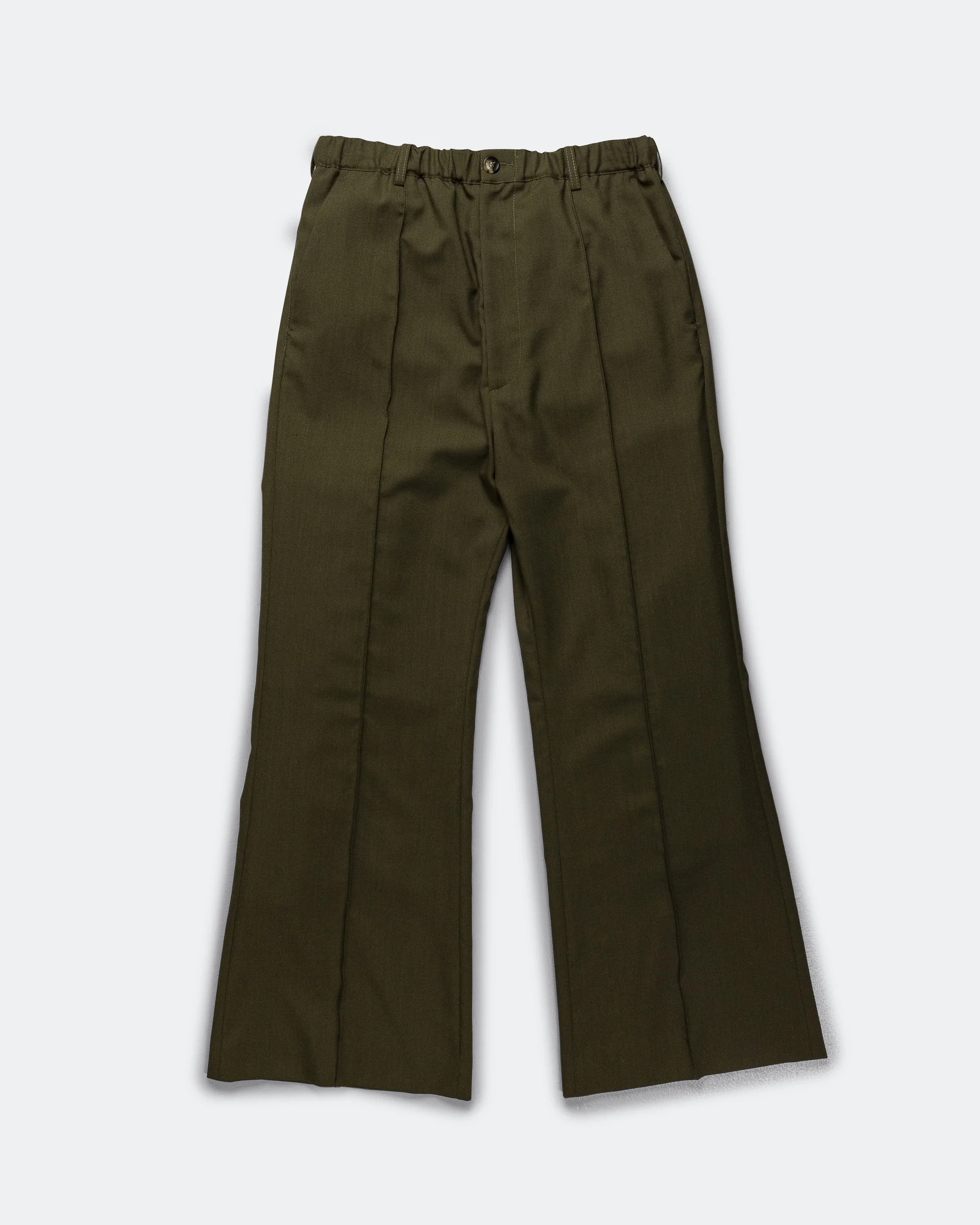 Tropical Wool Trousers - Deep Sage