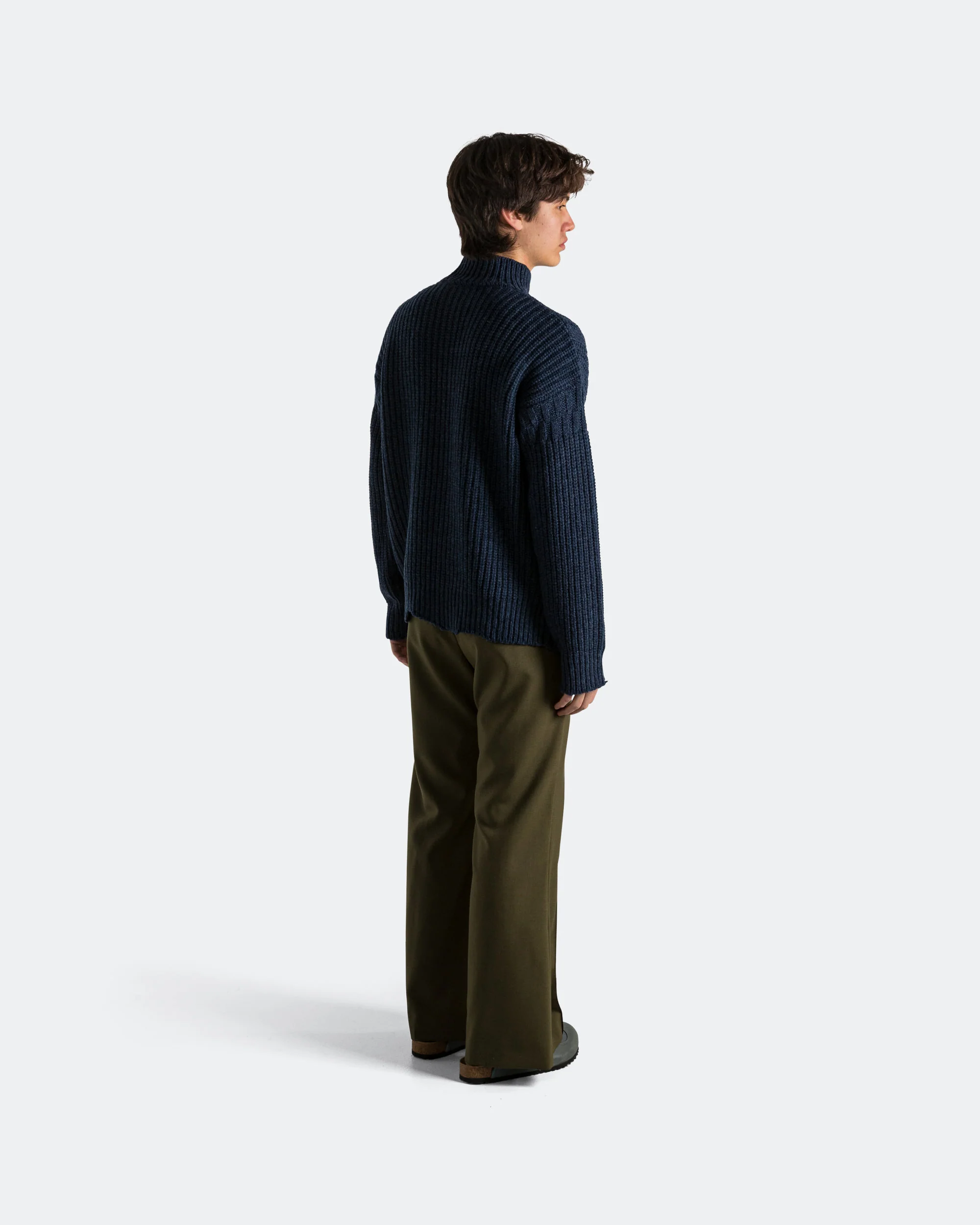 Tropical Wool Trousers - Deep Sage - Image 4