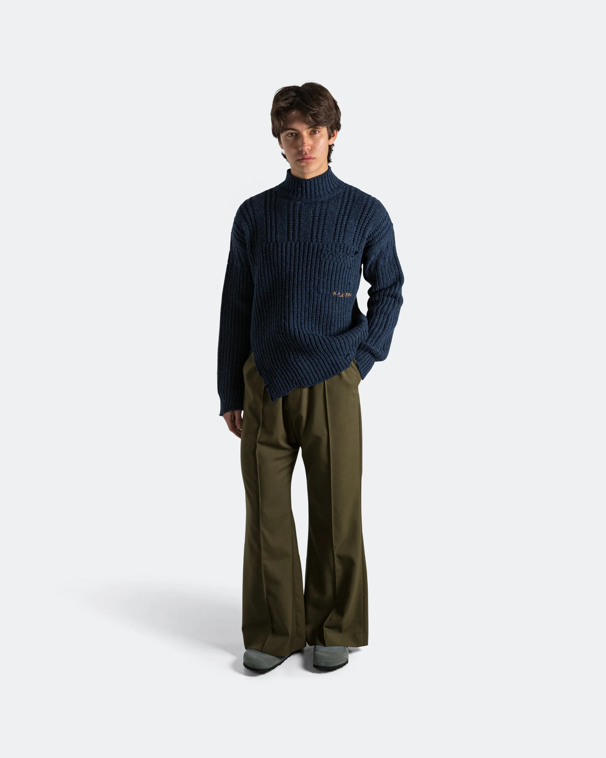 Tropical Wool Trousers - Deep Sage - Image 5