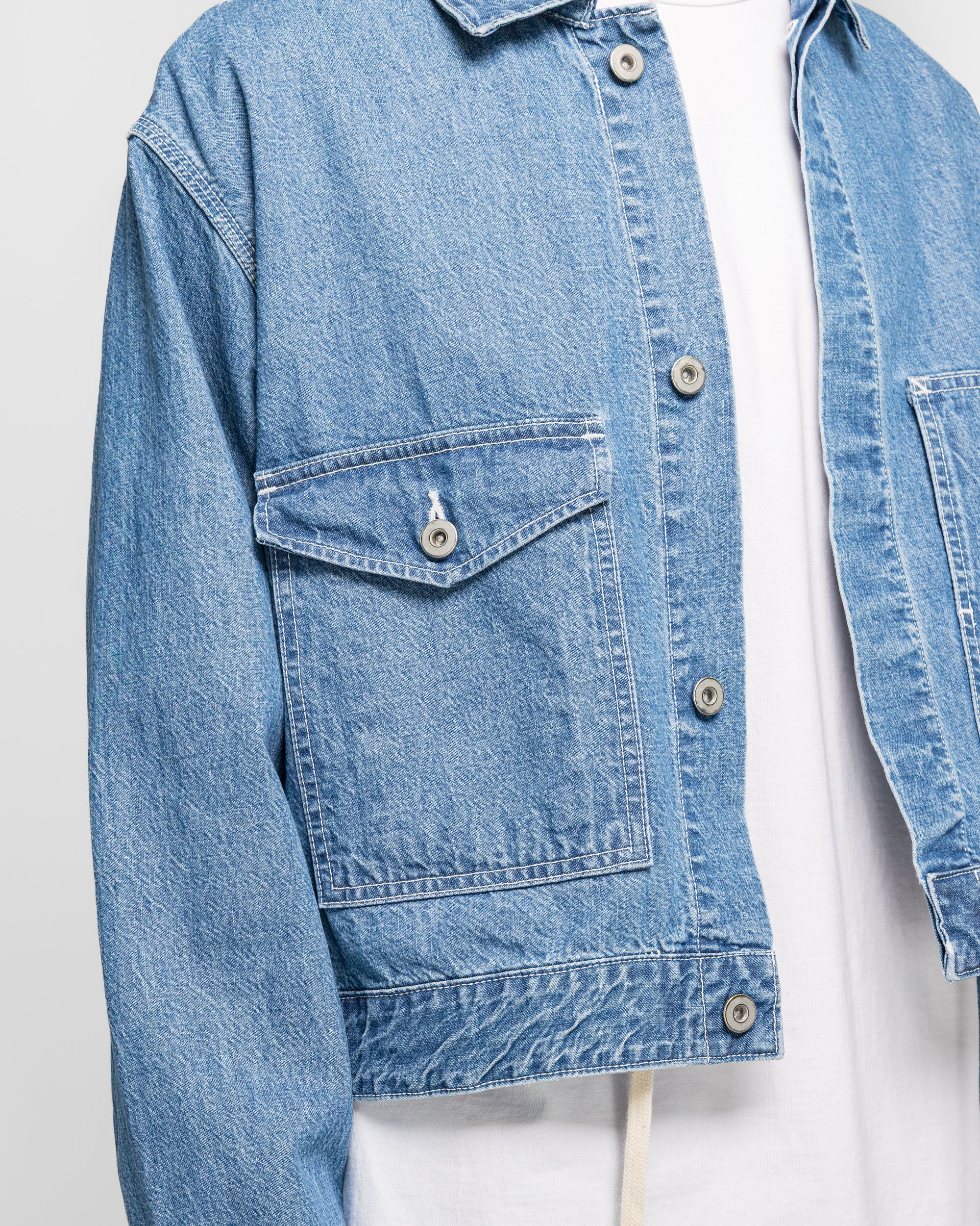 Chopped Coverall Tops - Used Indigo - Image 5