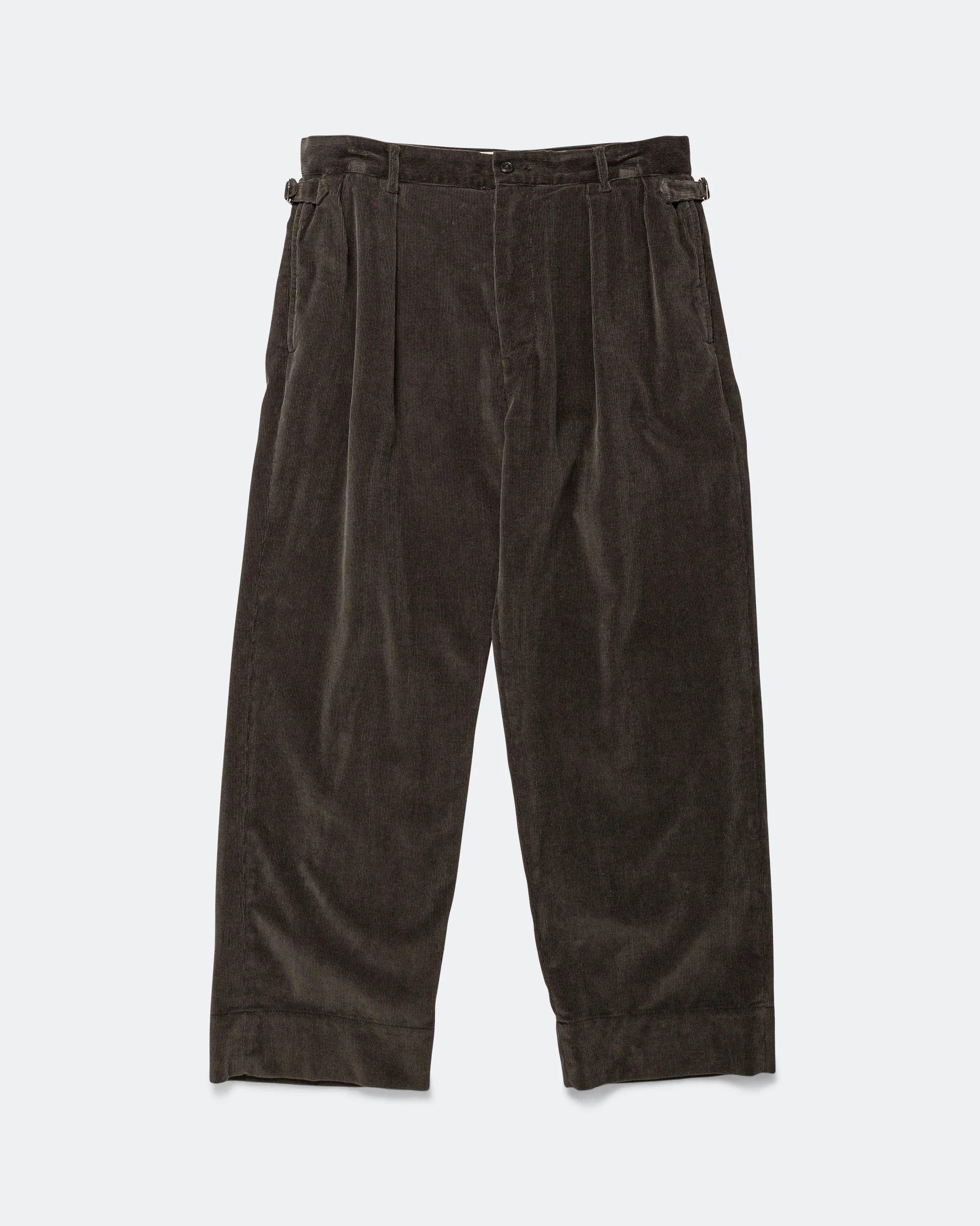 Corduroy 2P Trousers - Charcoal Grey